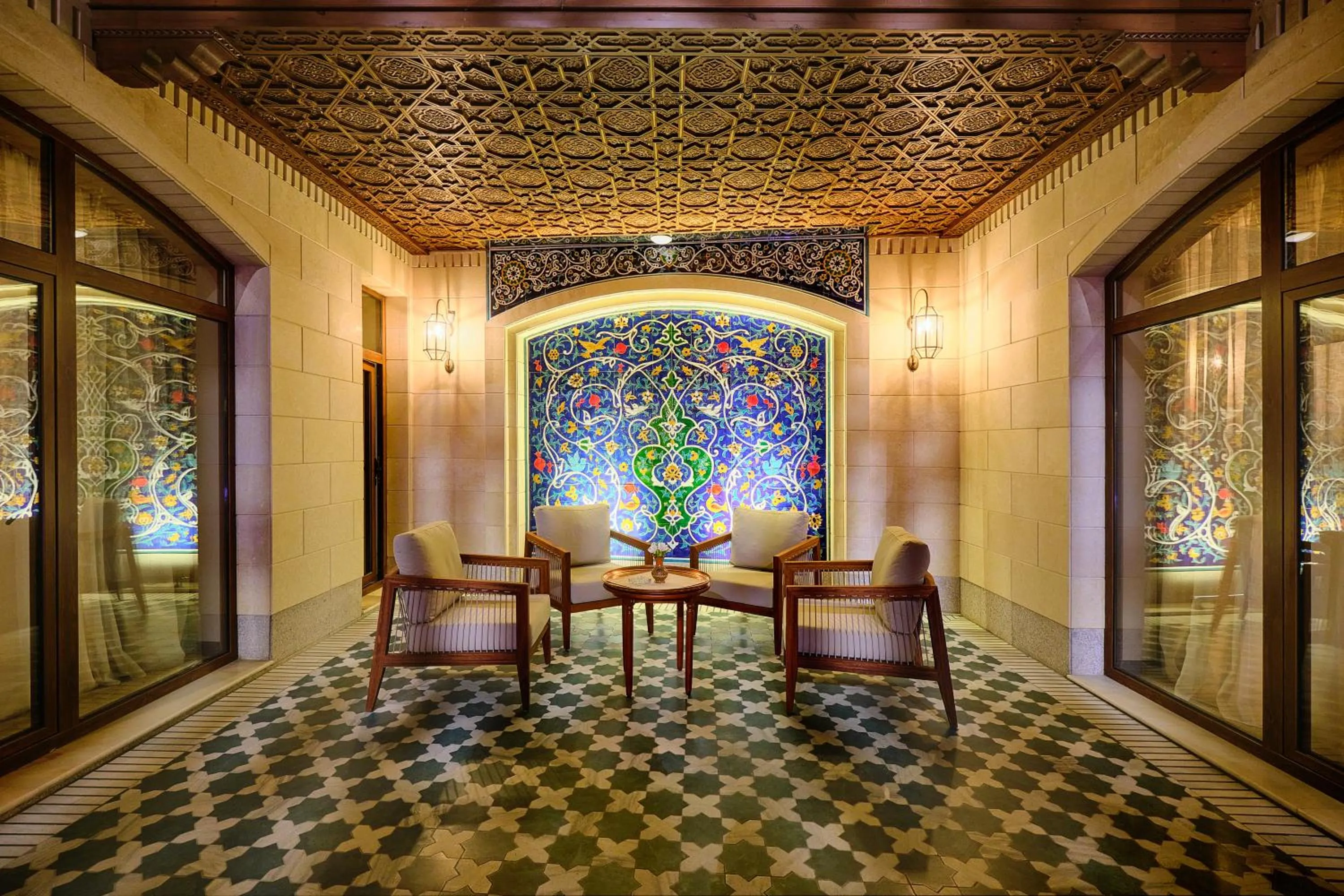 Inner courtyard view in Kosh Havuz boutique hotel