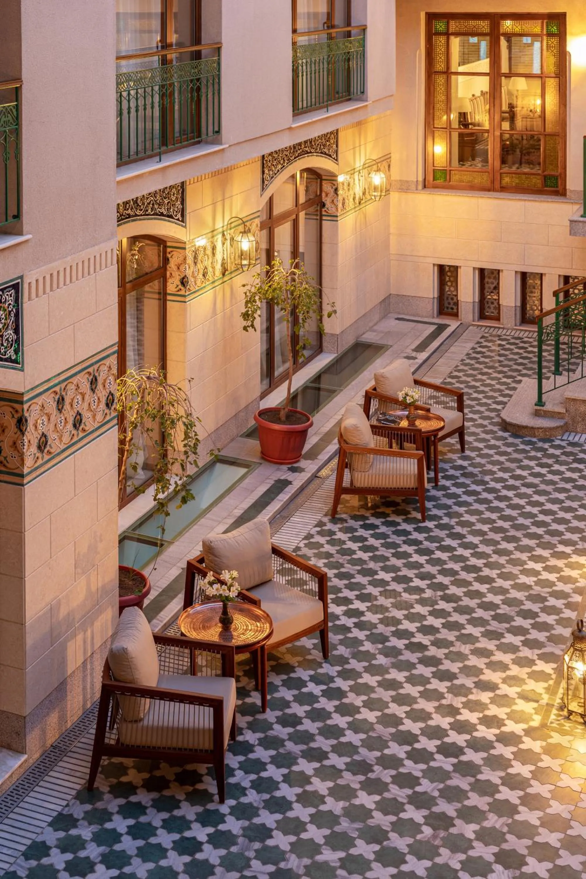 Inner courtyard view in Kosh Havuz boutique hotel