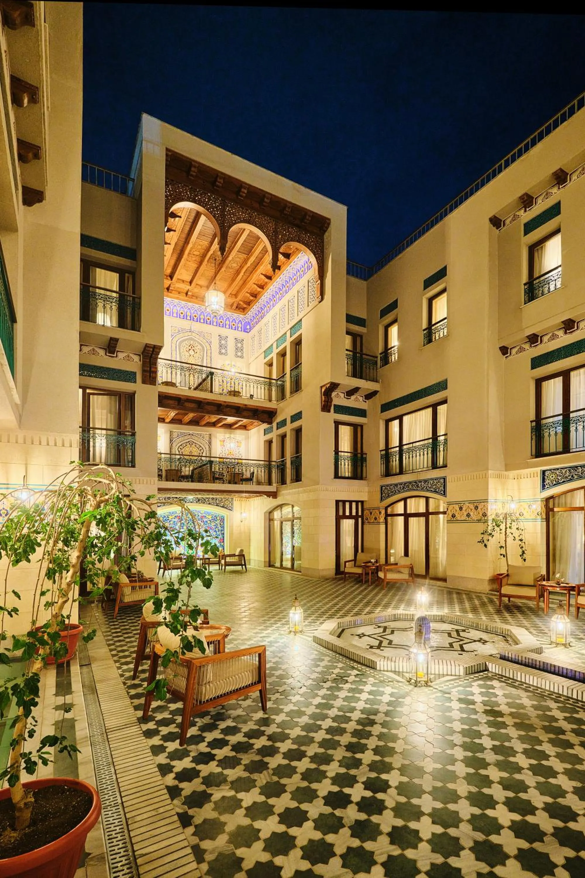 Inner courtyard view in Kosh Havuz boutique hotel