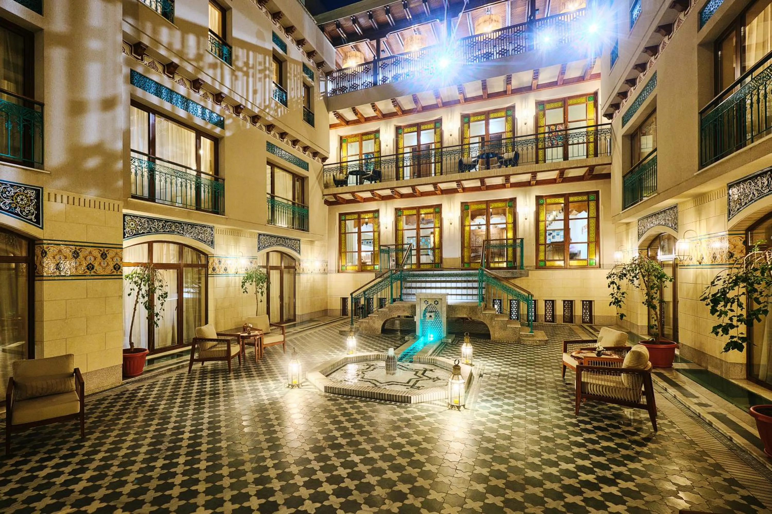 Inner courtyard view in Kosh Havuz boutique hotel