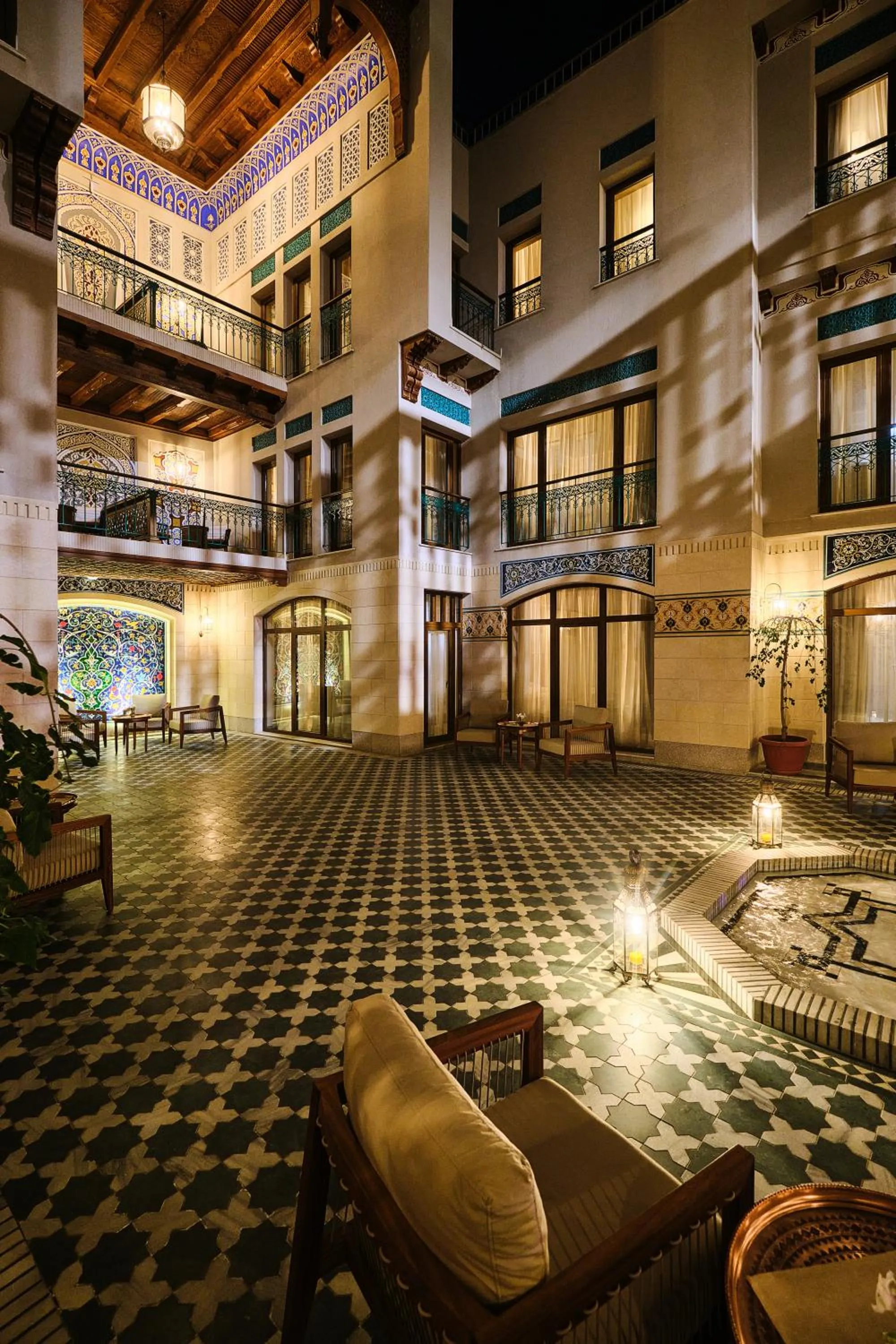 Inner courtyard view in Kosh Havuz boutique hotel