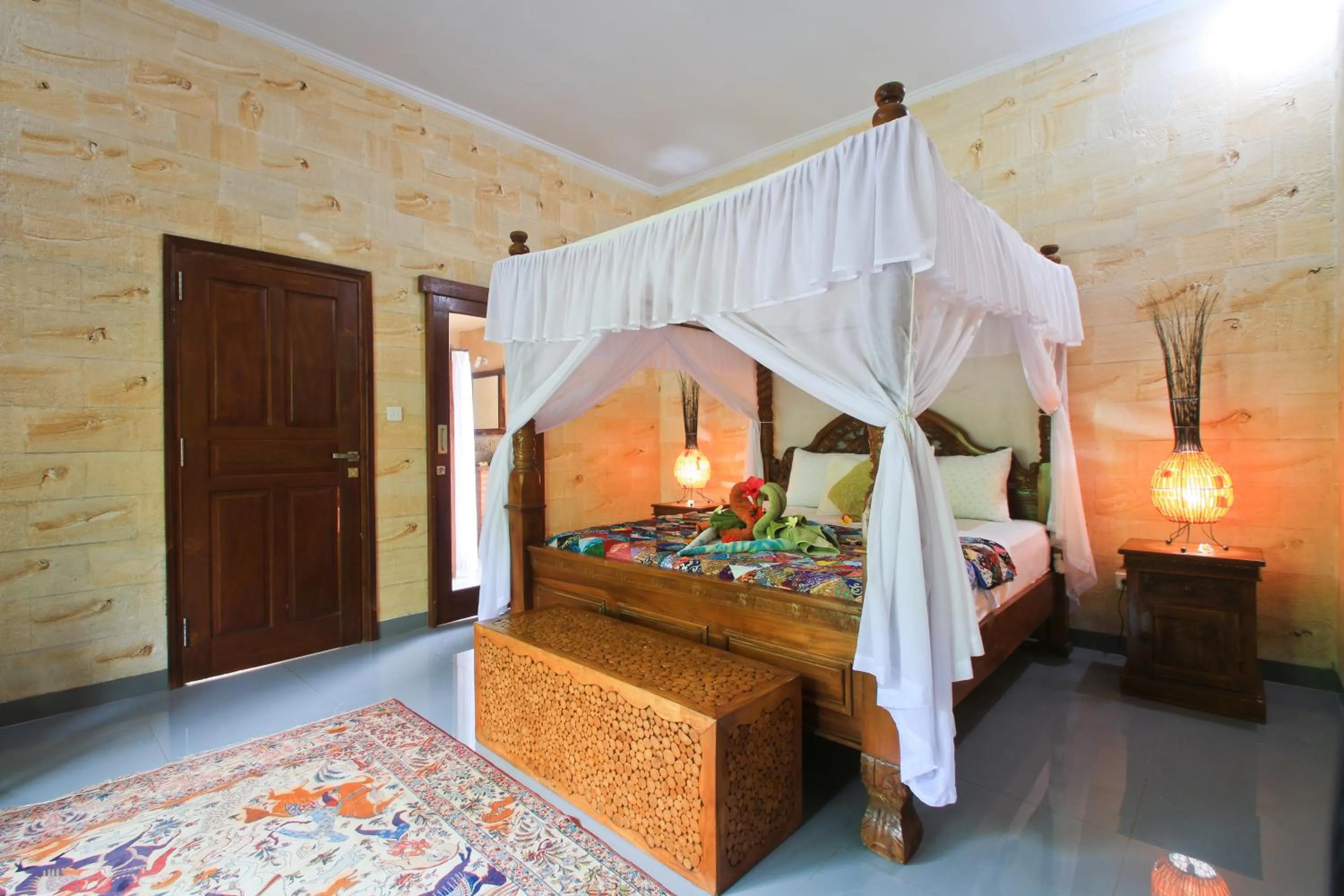 Bedroom, Bed in Amed Harmony Bungalows And Villas