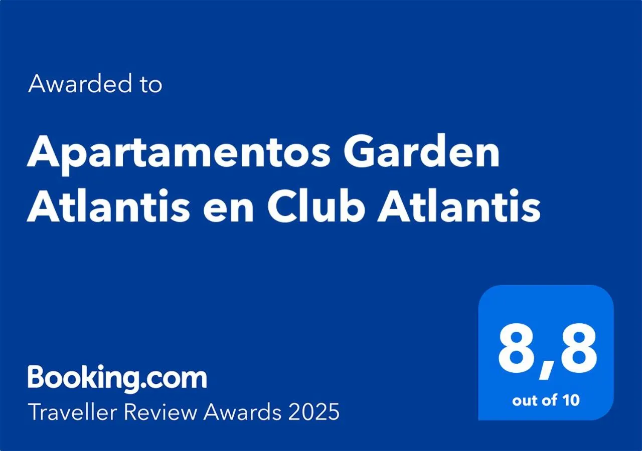 Certificate/Award in Apartamentos Garden Atlantis en Club Atlantis