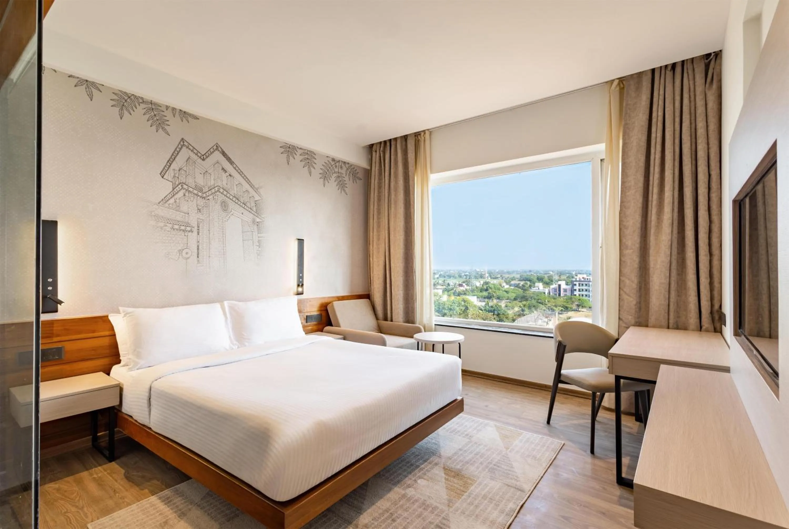 Bedroom, Bed in Temple Tree Hotel Shirdi, a member of Radisson Individuals