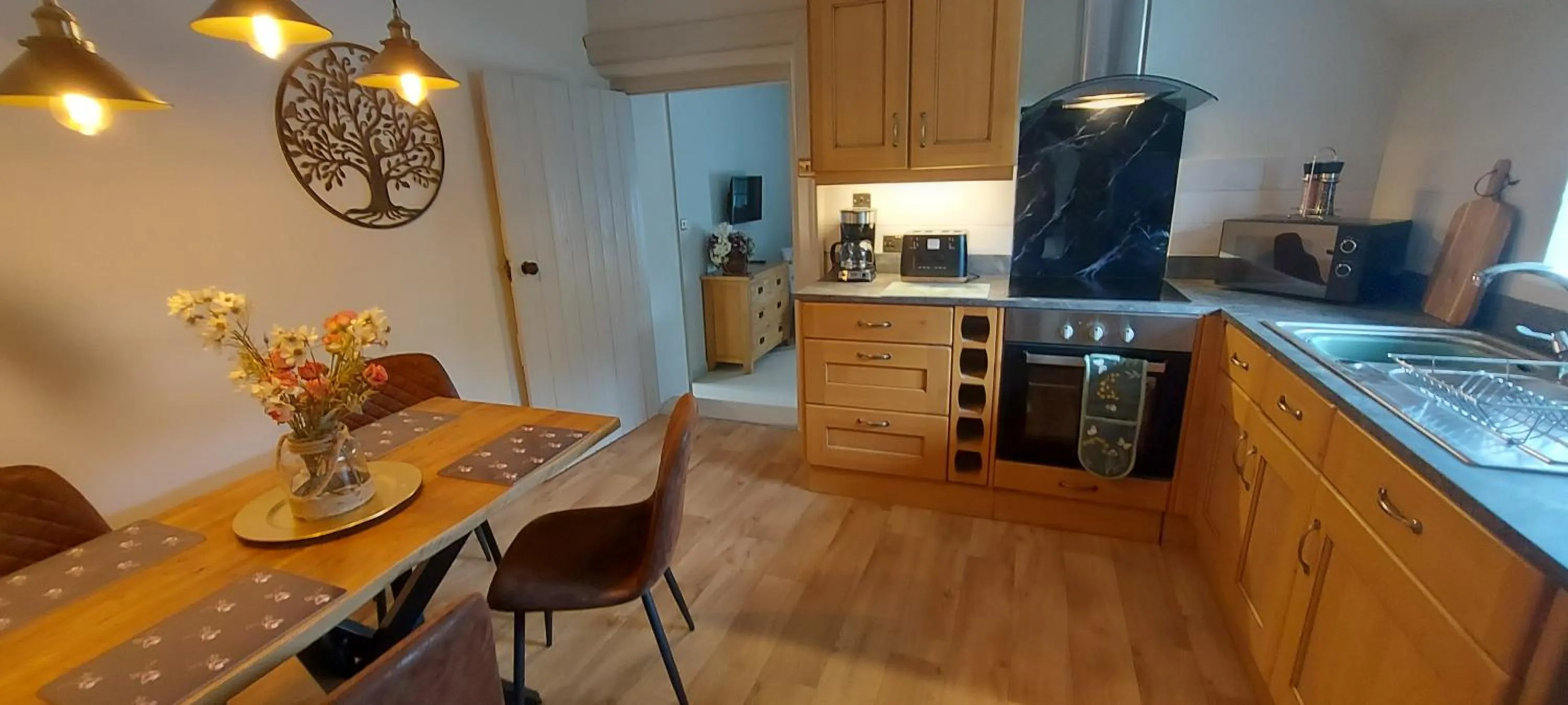 Kitchen or kitchenette in Glyn Isa Country House luxury self catering accommodation