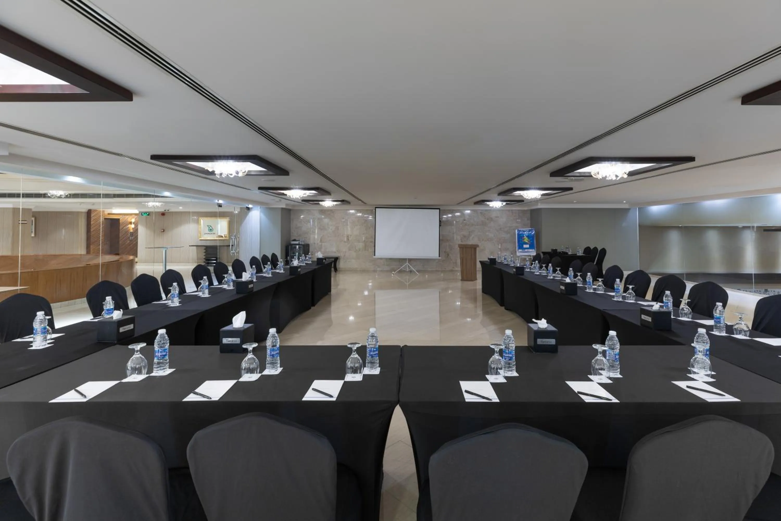 Seating area in Babylon Rotana Hotel