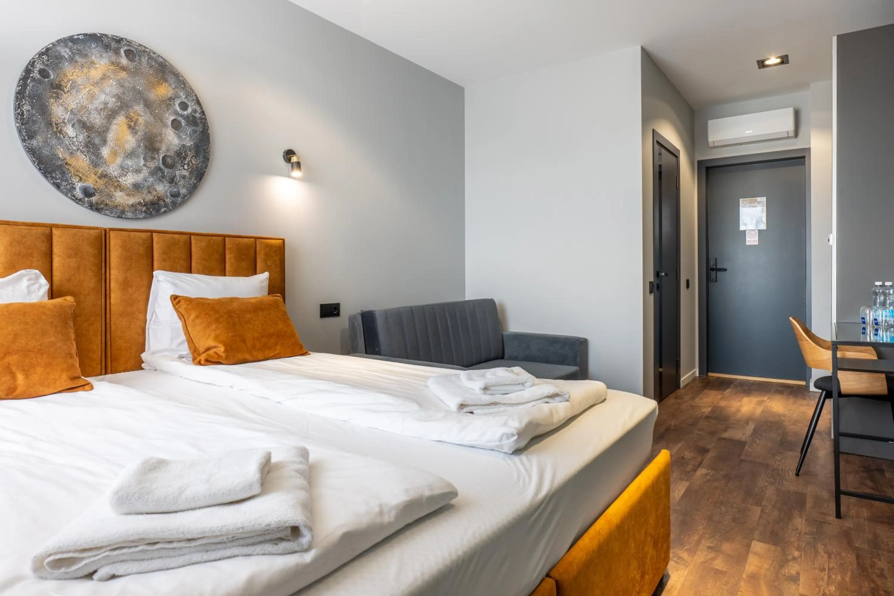 Photo of the whole room, Bed in Luna Self Check-in Hotel Klaipeda