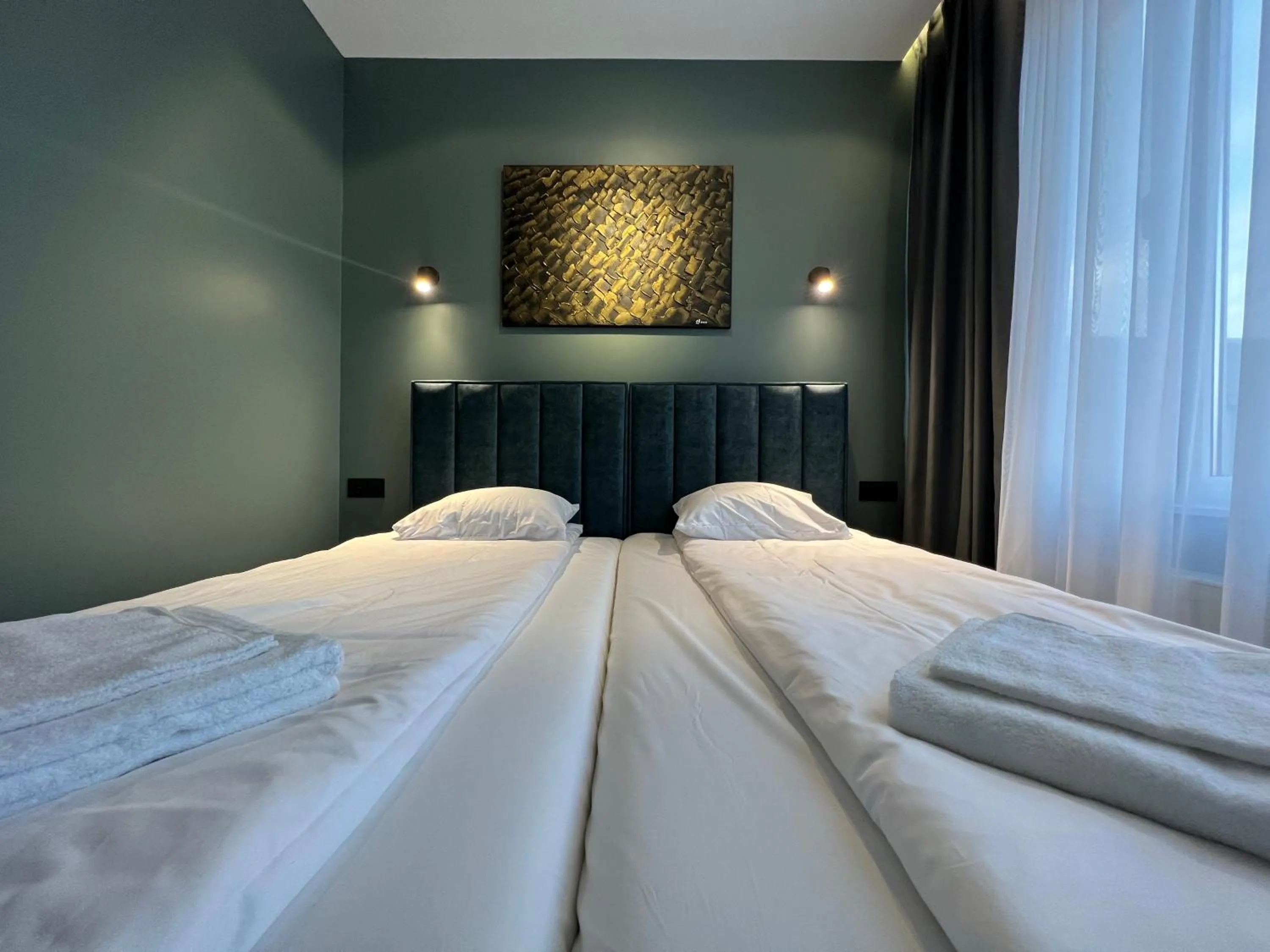 Bed in Luna Self Check-in Hotel Klaipeda