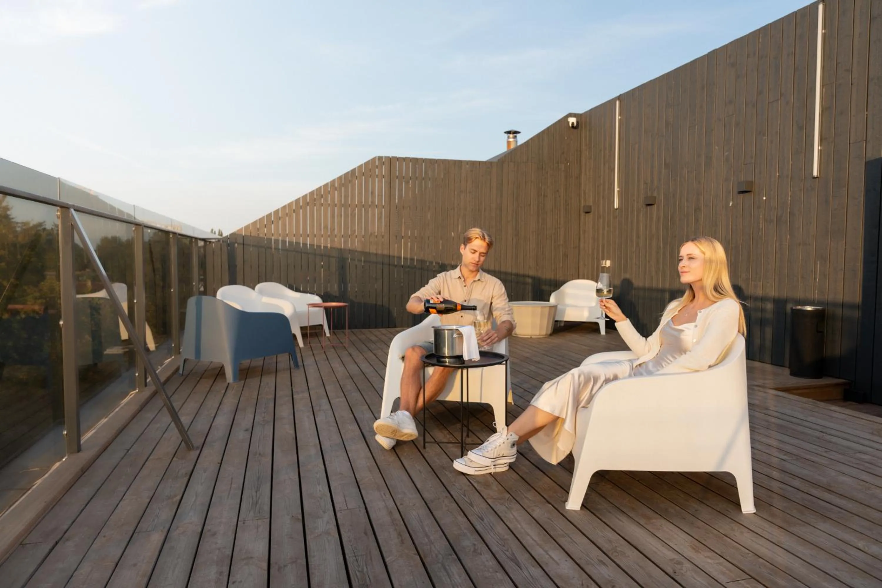 Patio in Luna Self Check-in Hotel Klaipeda