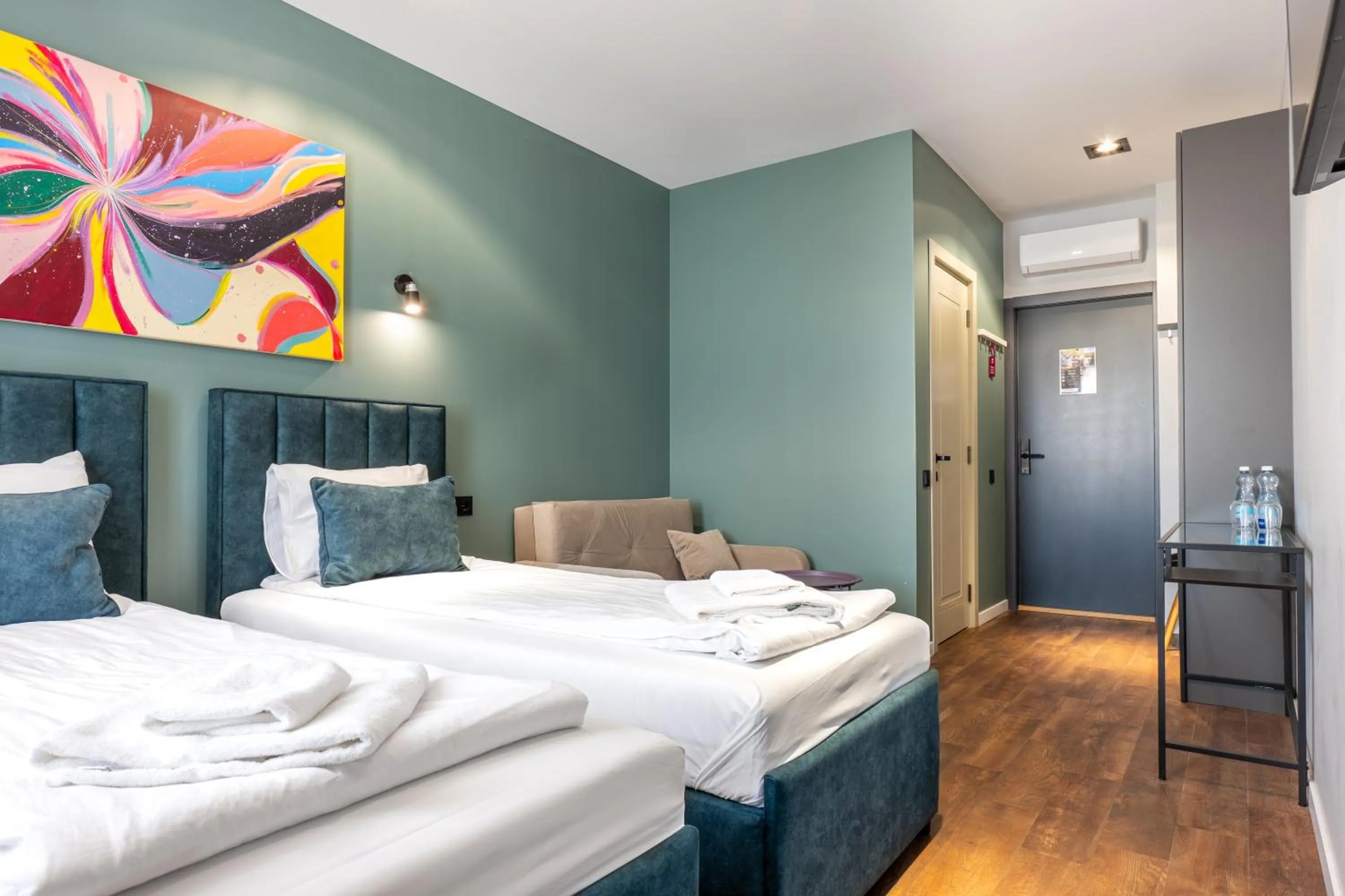 Bed in Luna Self Check-in Hotel Klaipeda