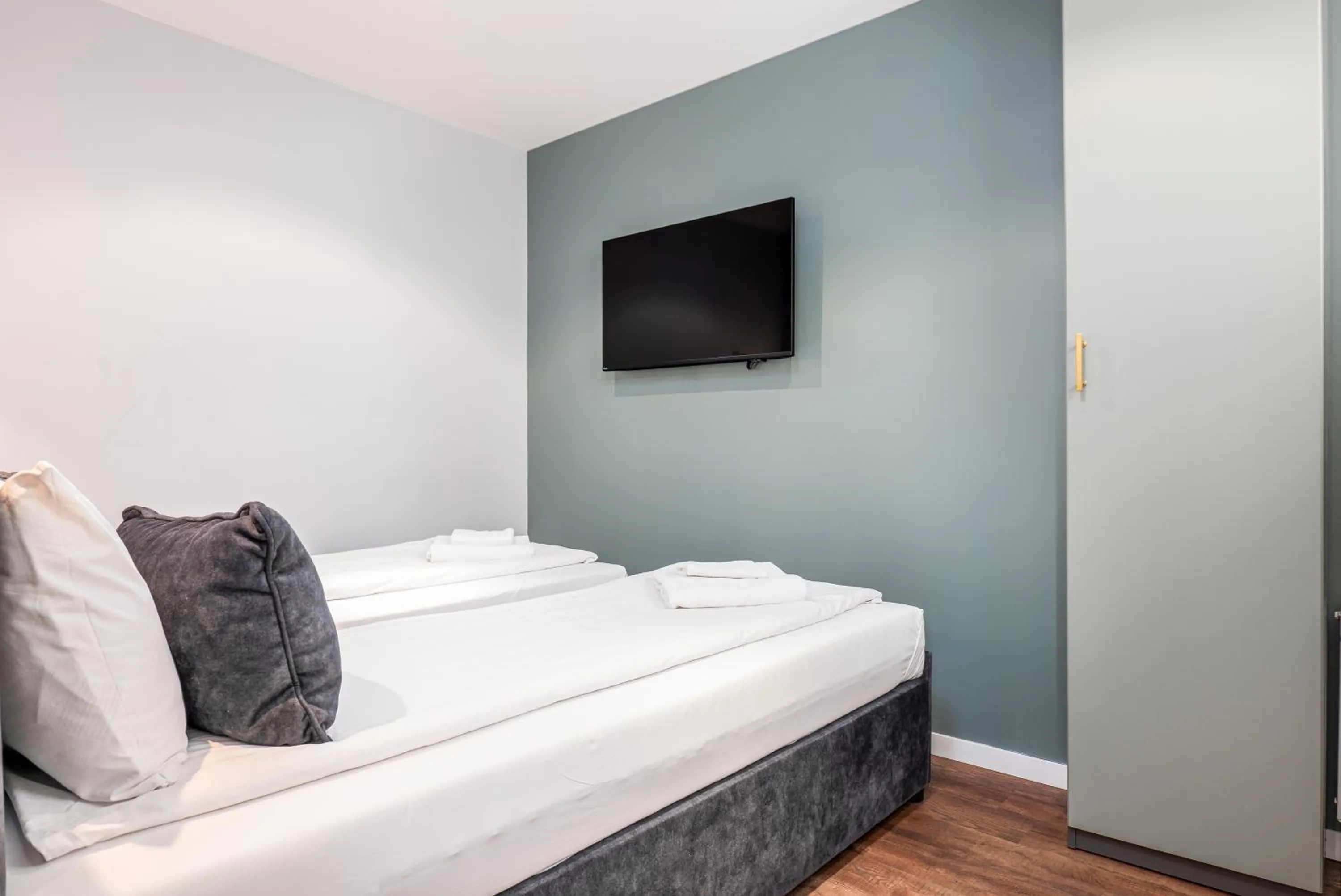 Bed in Luna Self Check-in Hotel Klaipeda
