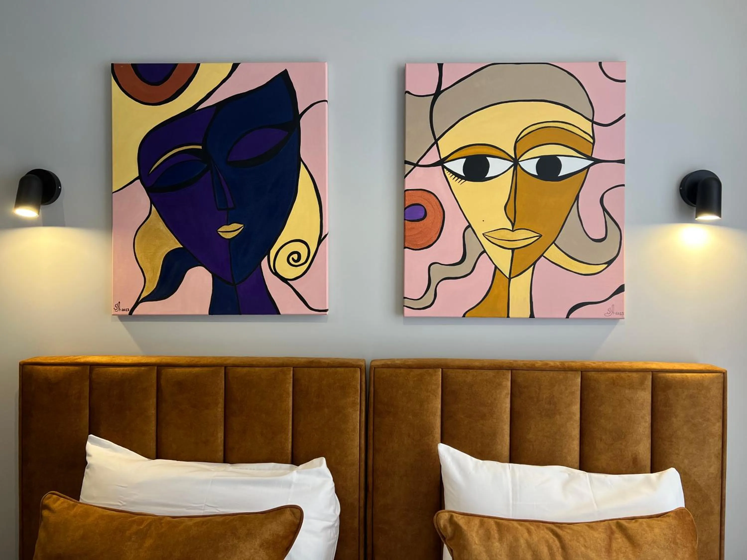 Bed in Luna Self Check-in Hotel Klaipeda