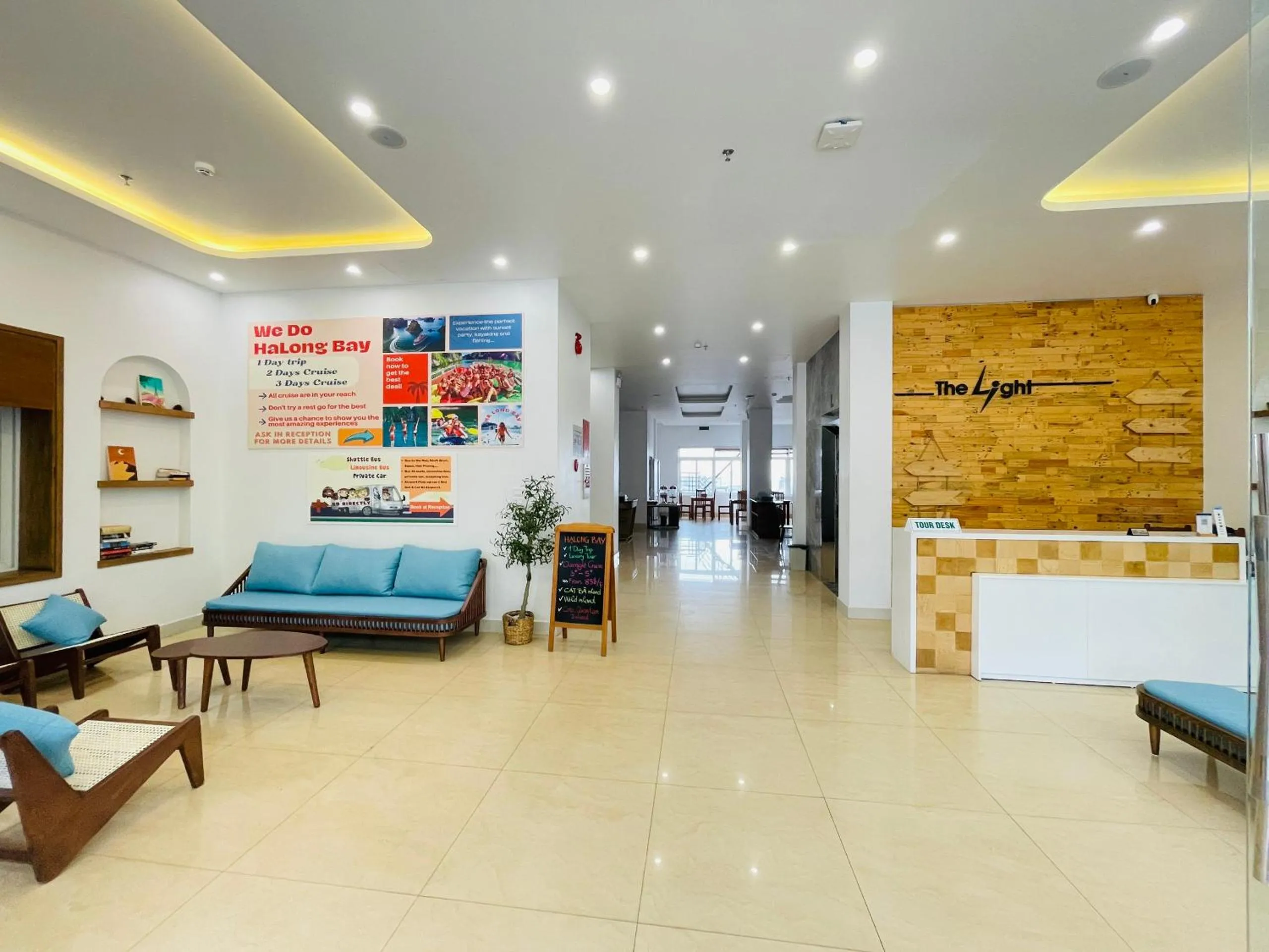 Communal lounge/ TV room in The Light Hotel