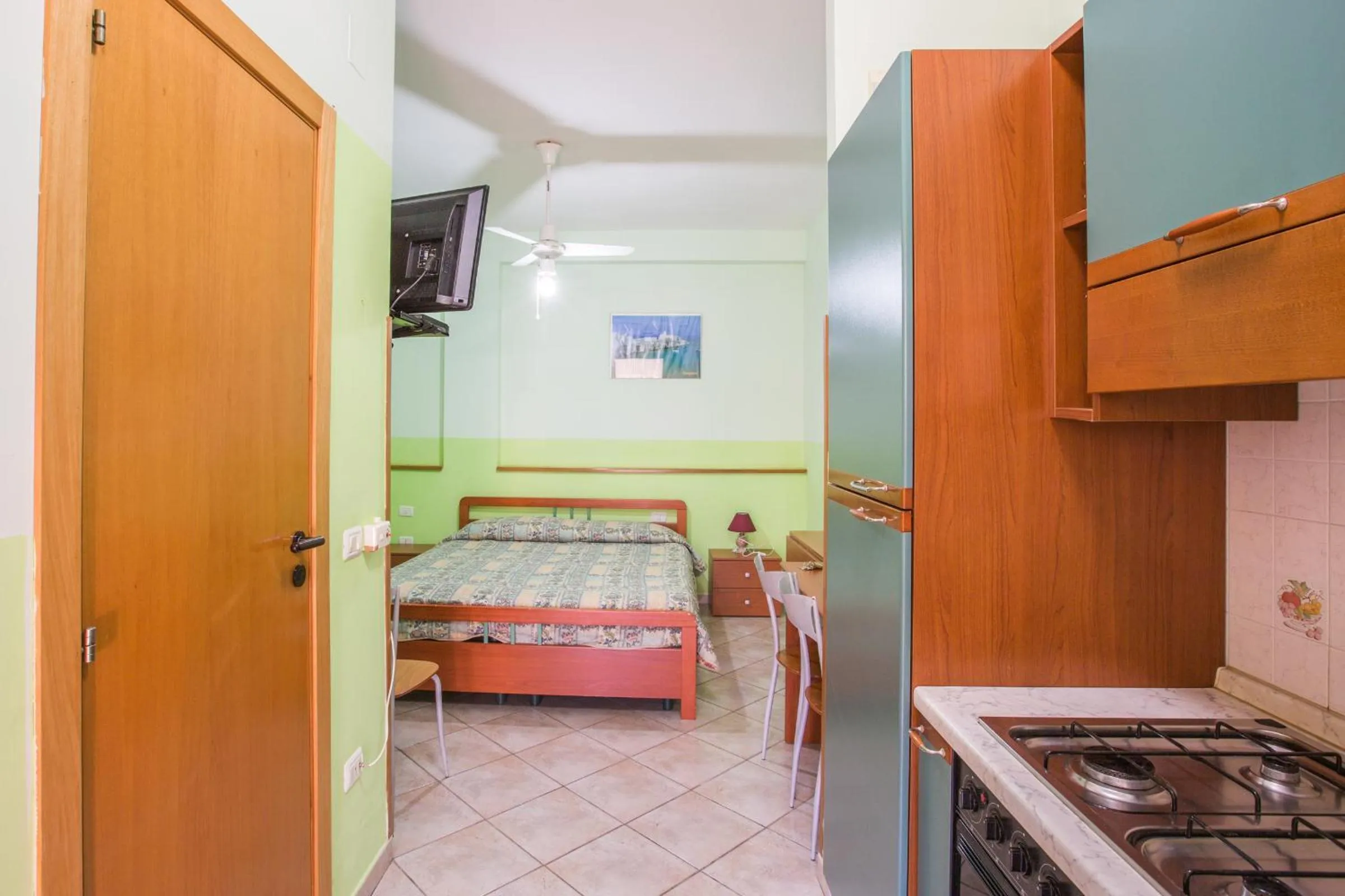 Kitchen or kitchenette, Bed in Tenuta Padre Pio