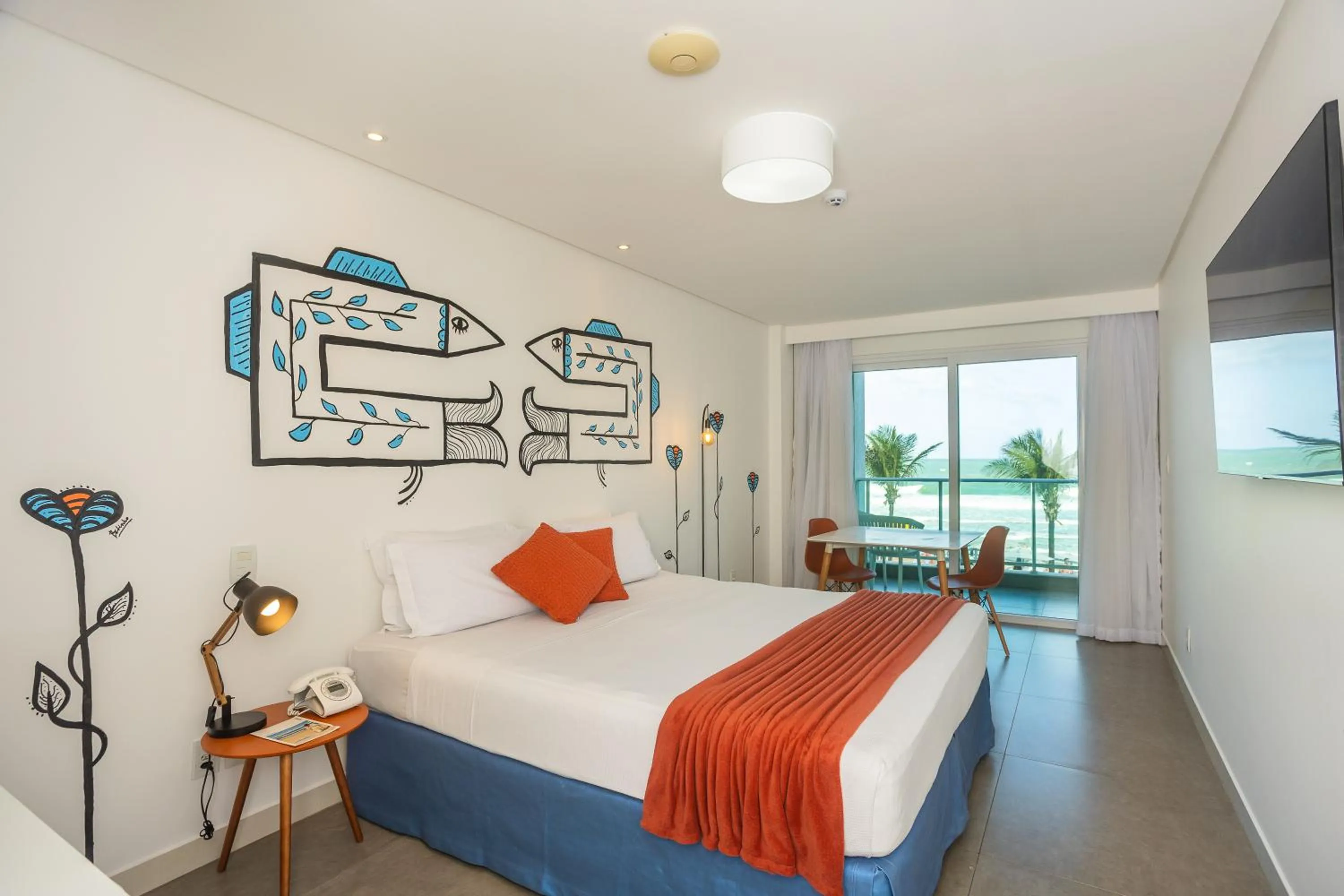 View (from property/room), Bed in Kembali Hotel Porto de Galinhas - Adults Only