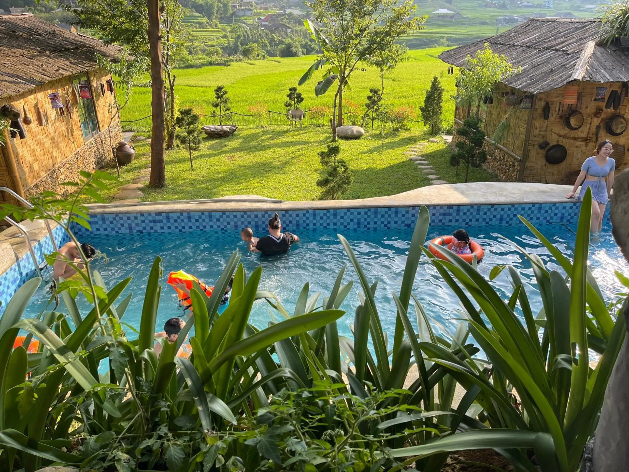 Swimming pool in Sapa Bamboo Eco