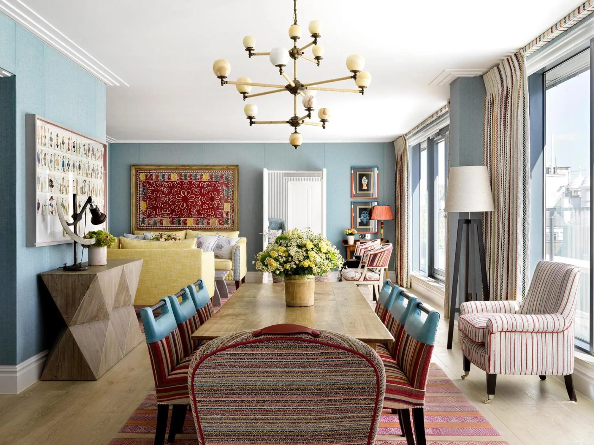 Dining area in Ham Yard Hotel, Firmdale Hotels