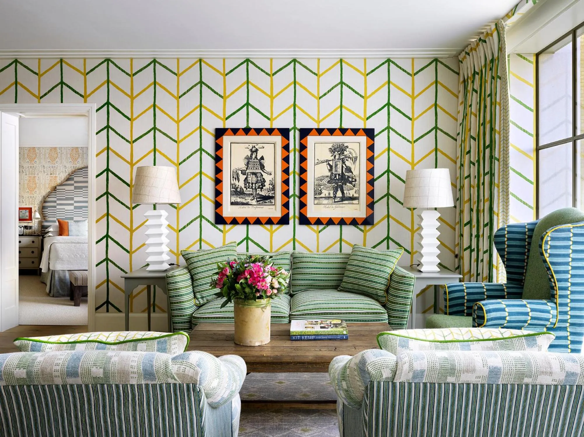 Living room in Ham Yard Hotel, Firmdale Hotels