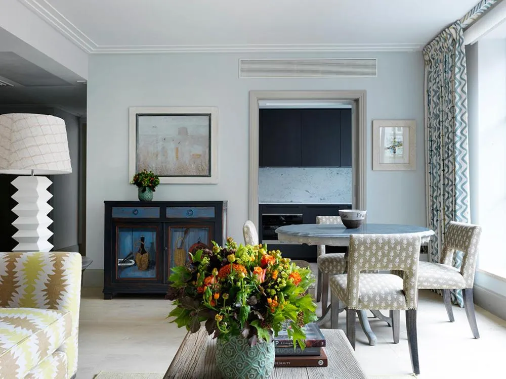 Seating area in Ham Yard Hotel, Firmdale Hotels