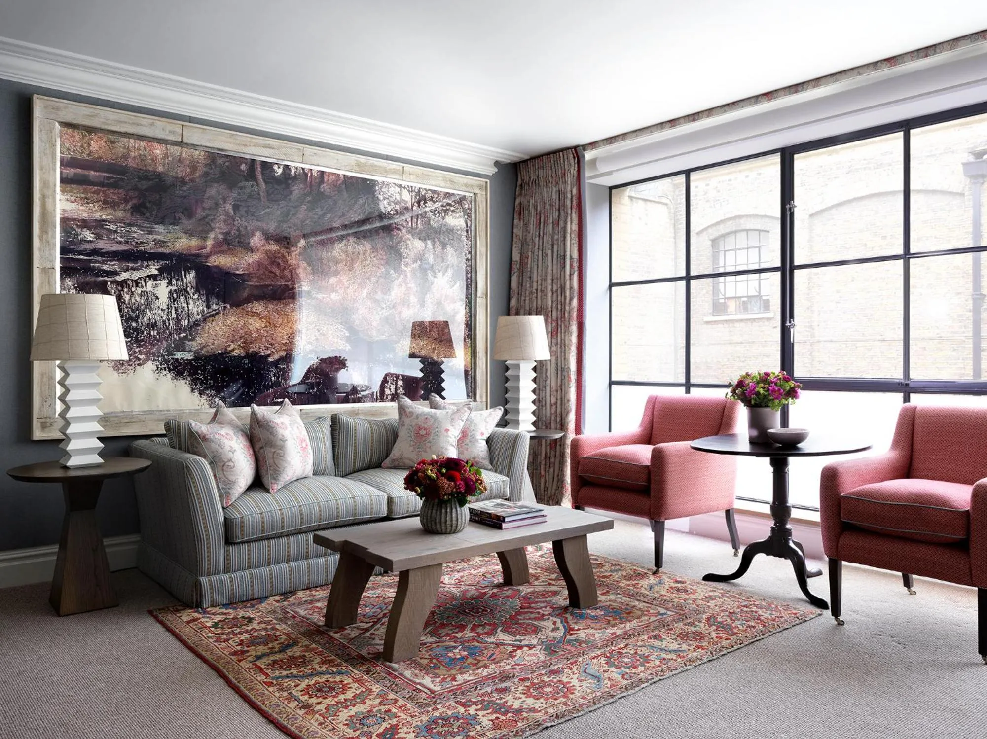 Living room in Ham Yard Hotel, Firmdale Hotels