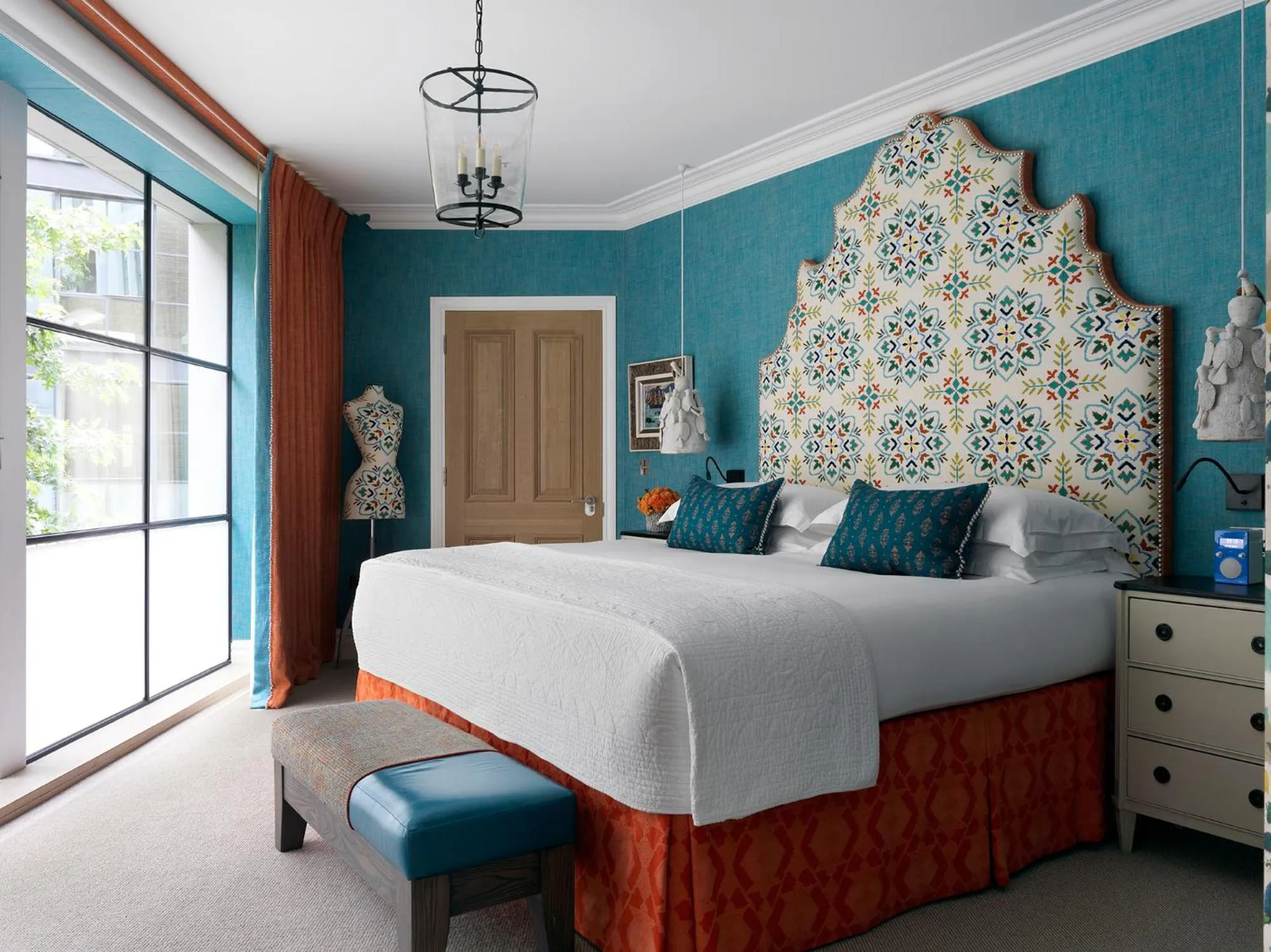 Bedroom, Bed in Ham Yard Hotel, Firmdale Hotels