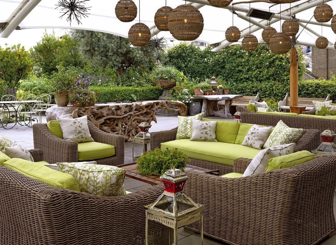 Garden in Ham Yard Hotel, Firmdale Hotels