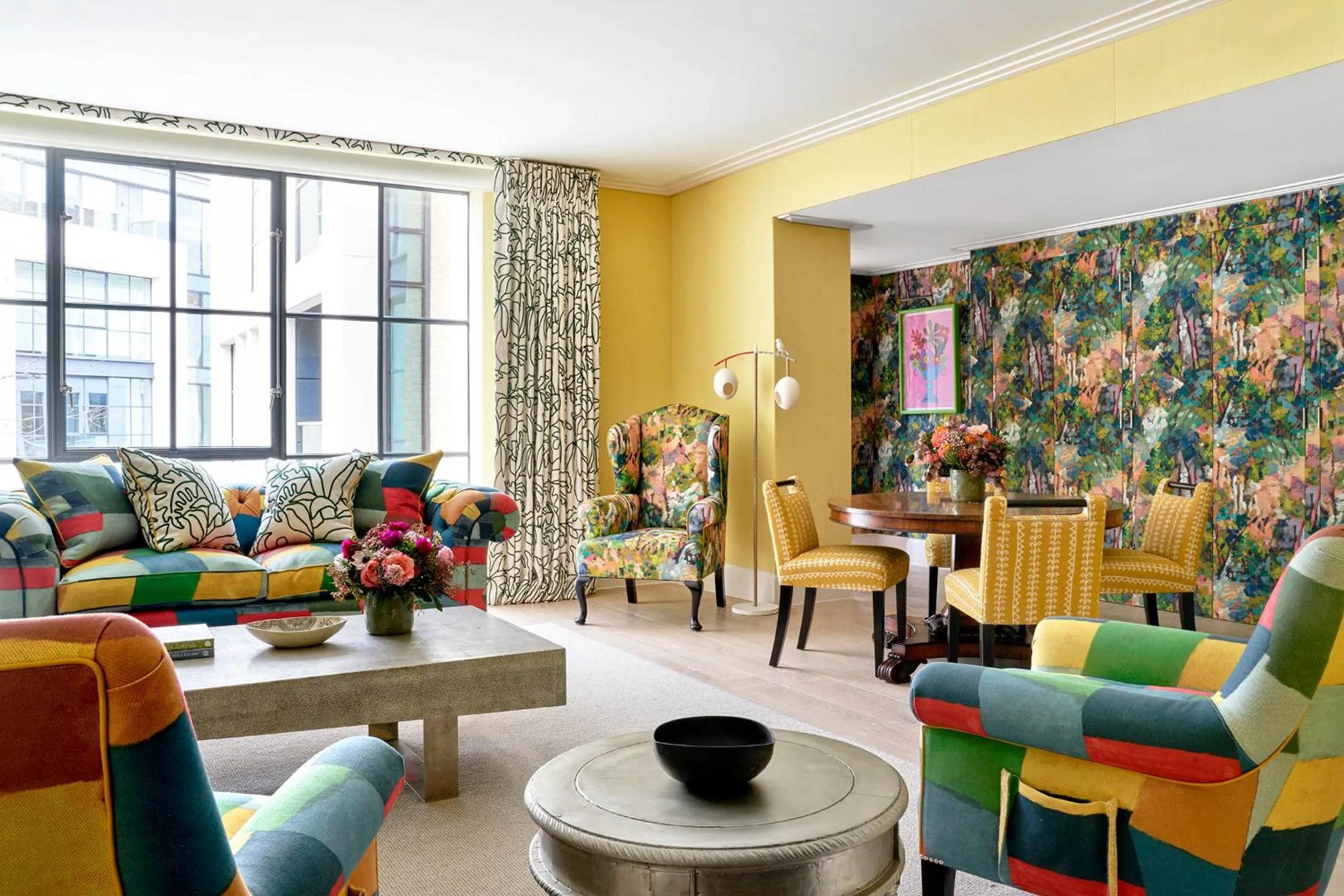 Living room in Ham Yard Hotel, Firmdale Hotels