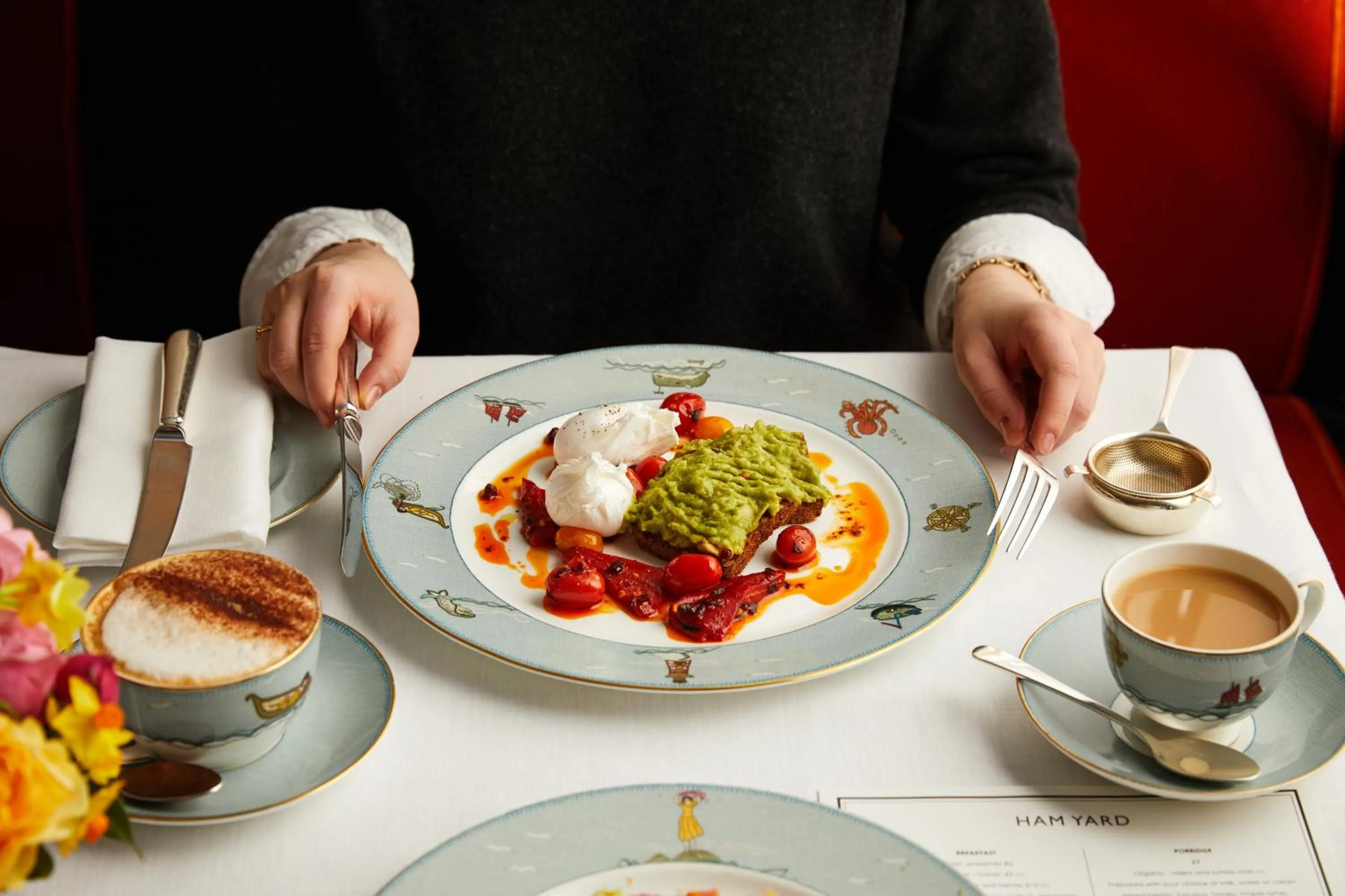 Breakfast in Ham Yard Hotel, Firmdale Hotels