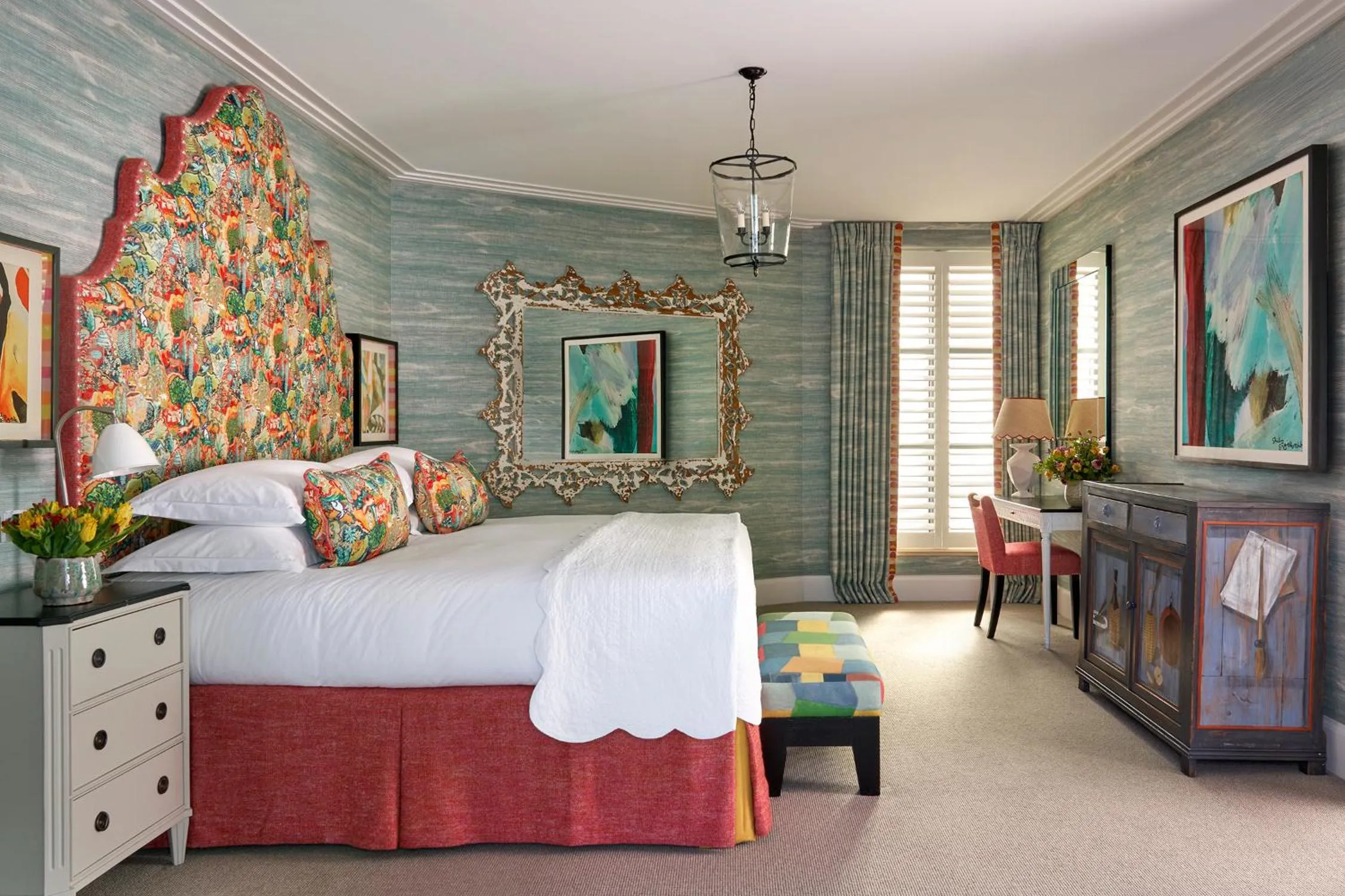 Bedroom, Bed in Ham Yard Hotel, Firmdale Hotels