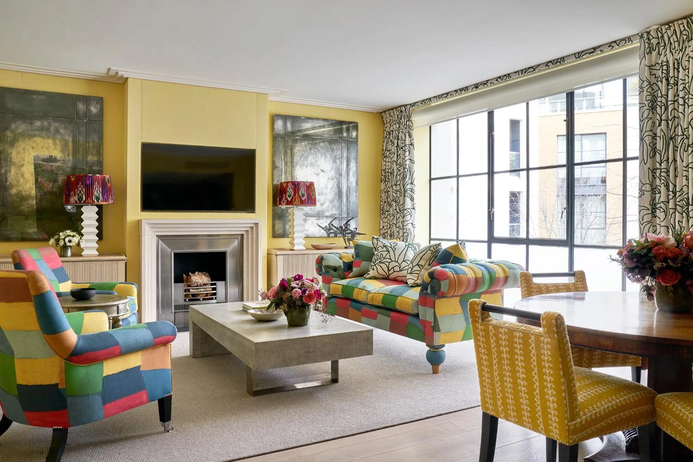 Living room in Ham Yard Hotel, Firmdale Hotels