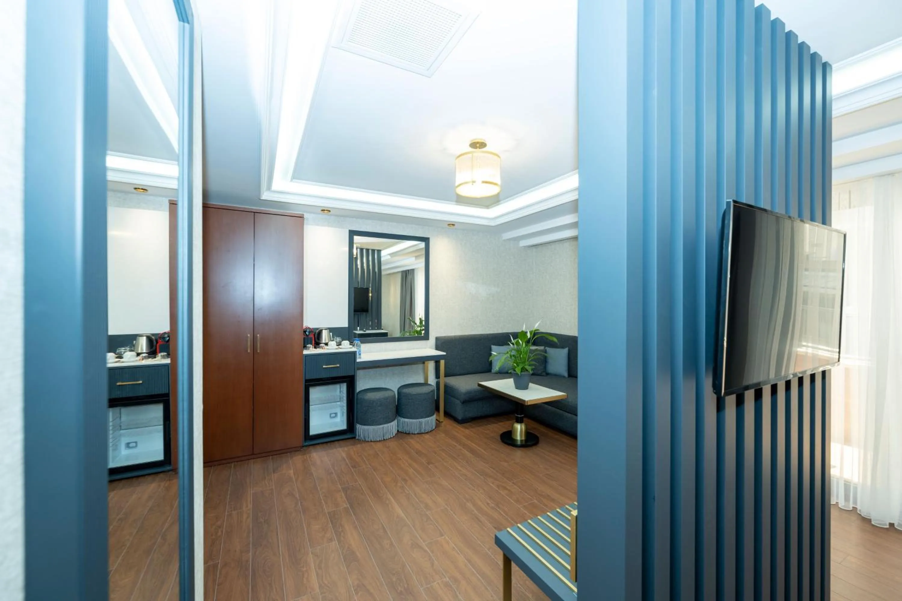 Seating area in Freya Hotel