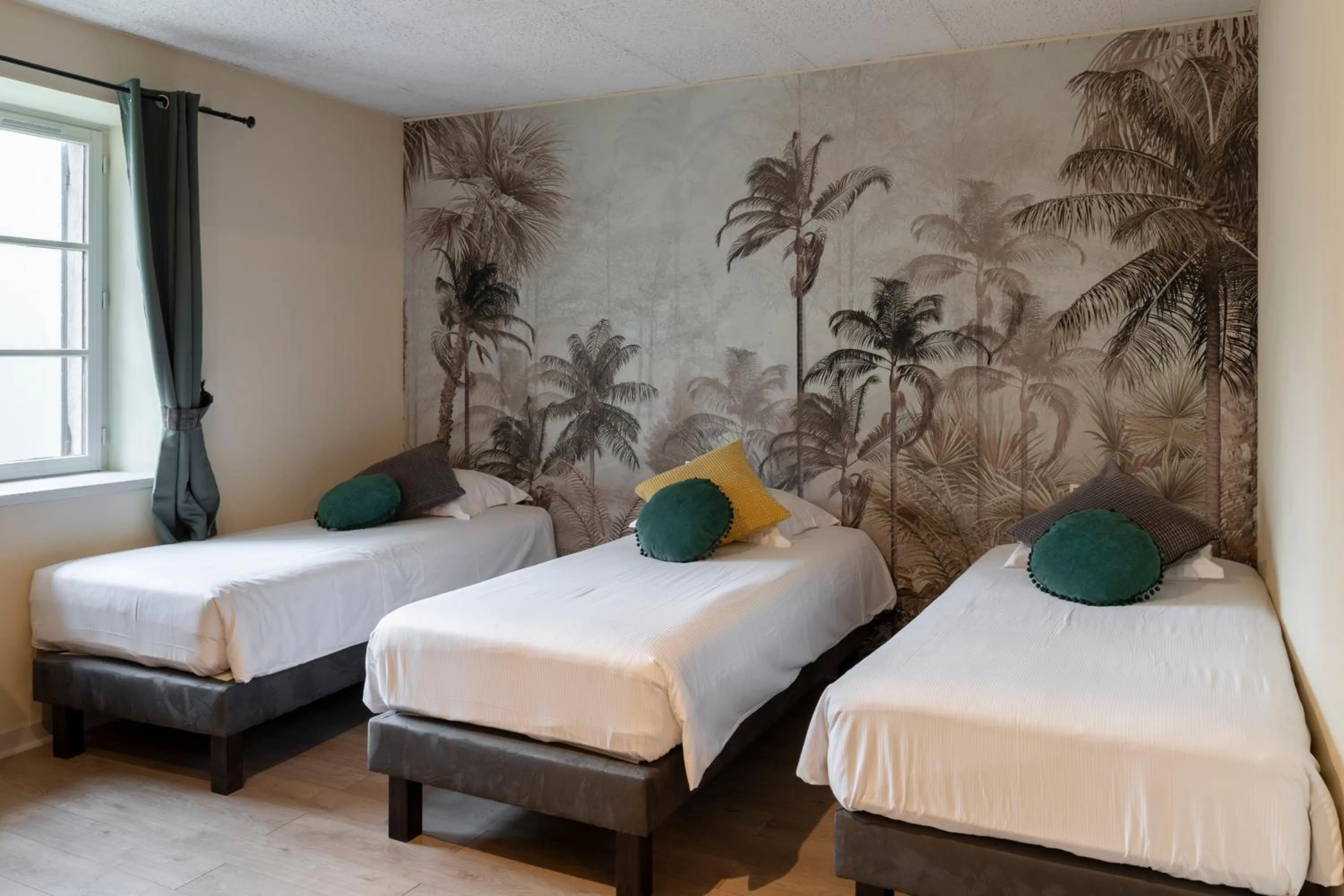 Bedroom, Bed in Logis Hotel-Restaurant Saint Romain