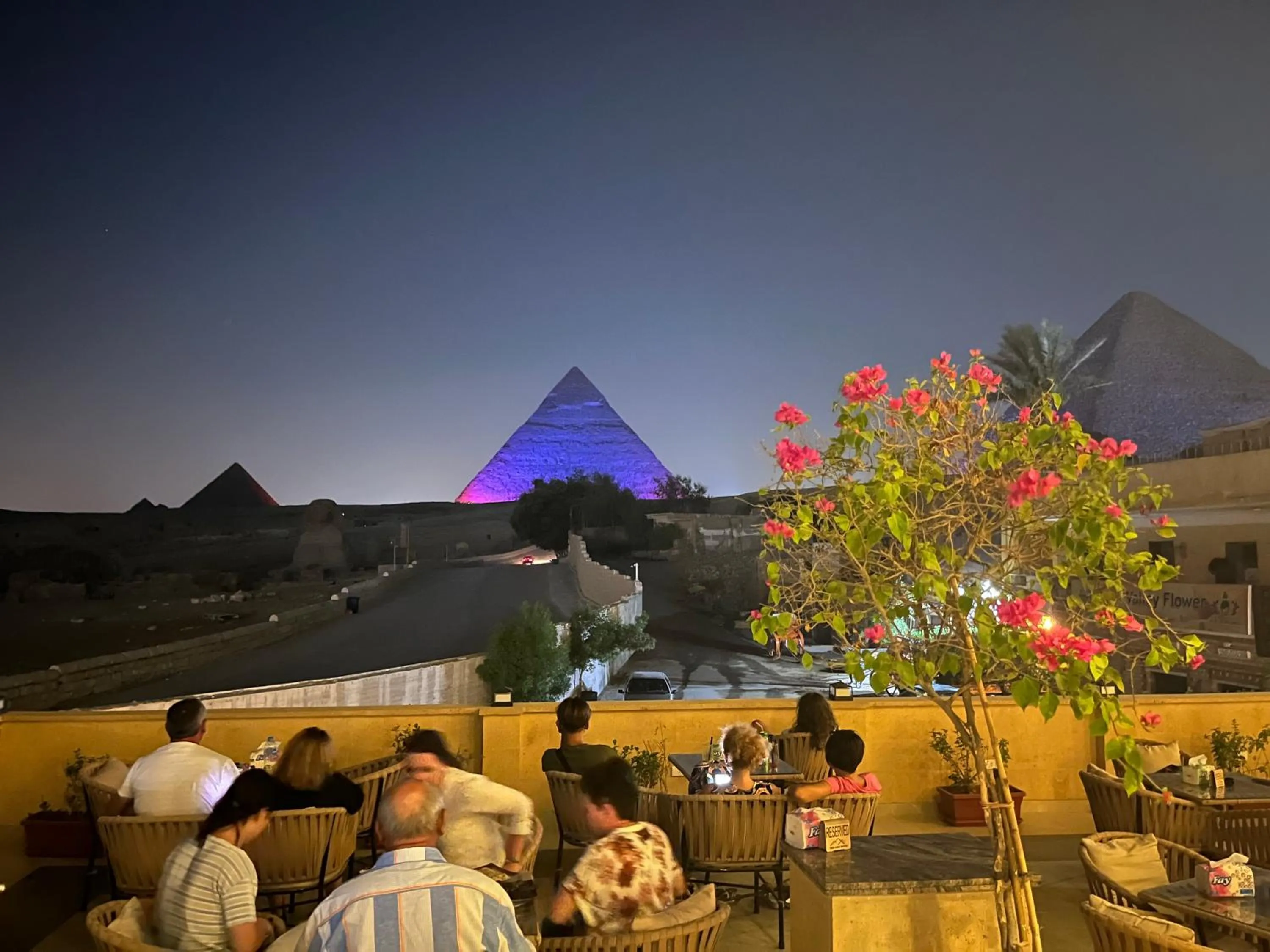 Night in The Gate Hotel Front Pyramids & Sphinx View