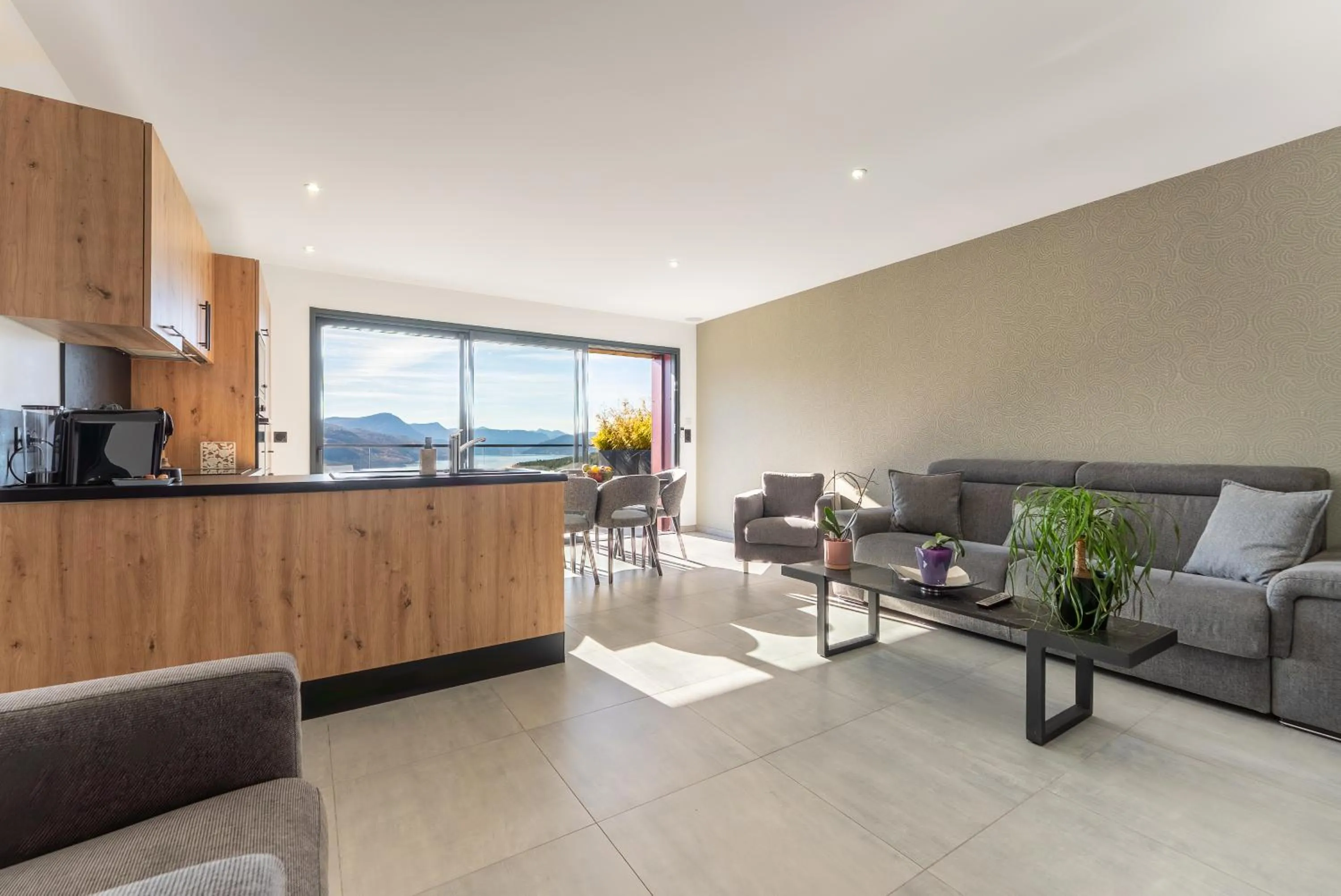 Living room in Les Restanques du lac