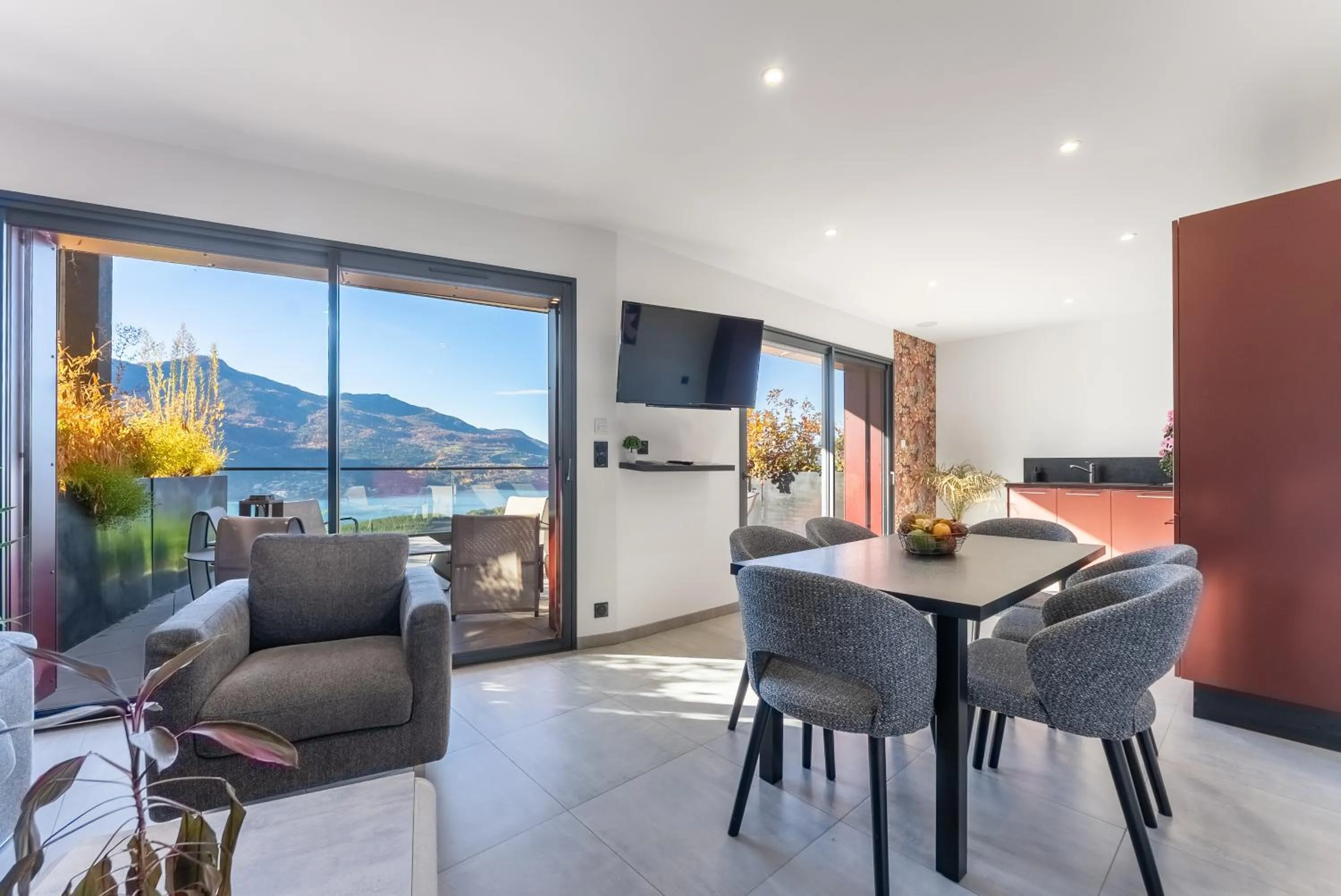 Living room in Les Restanques du lac