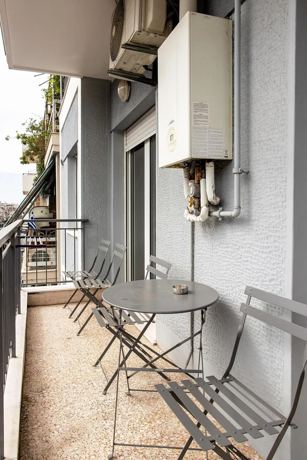 Balcony/Terrace in Aris123 by Smart Cozy Suites - Apartments in the heart of Athens - 5 minutes from metro - Available 24hr