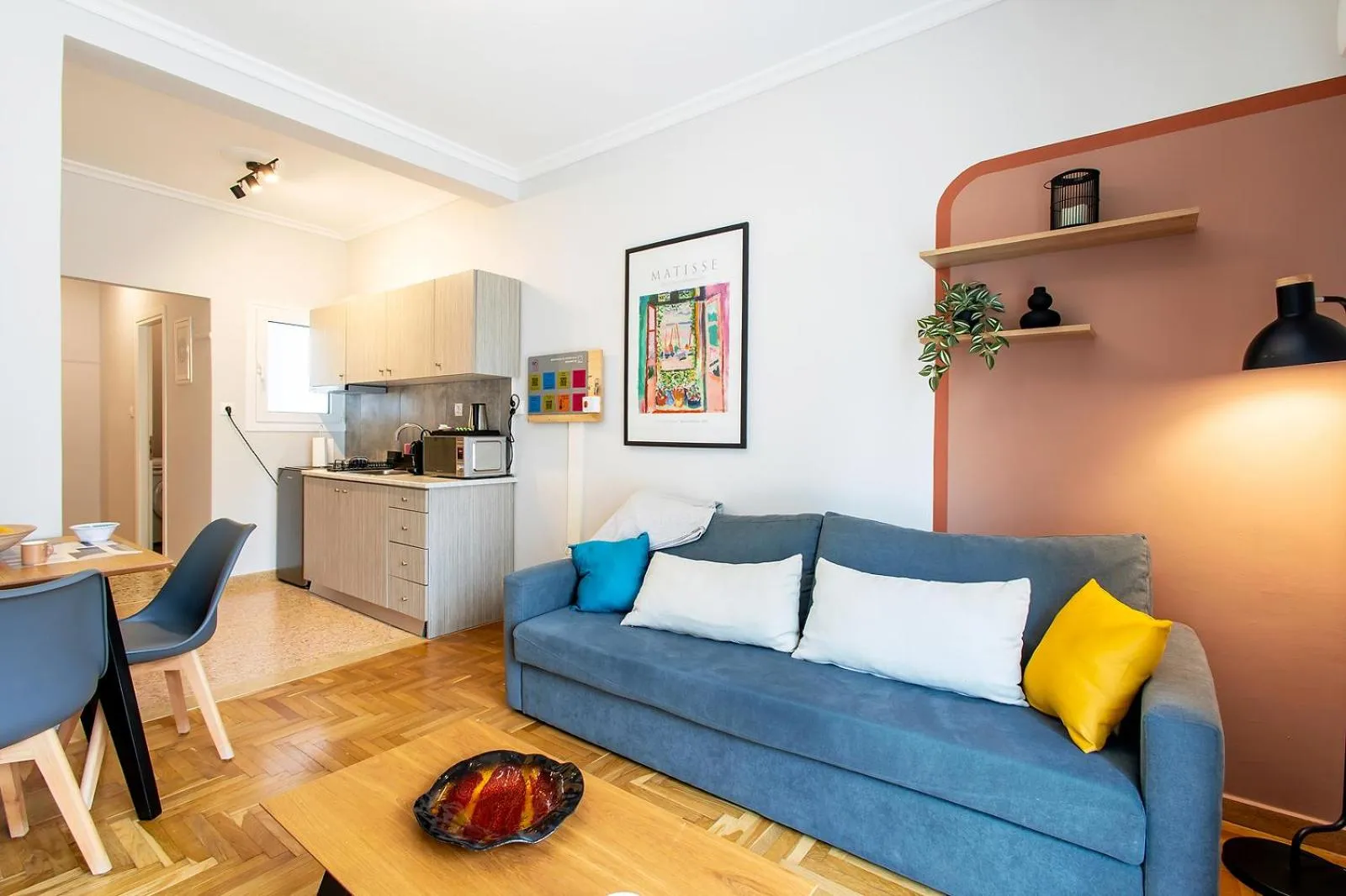 Kitchen or kitchenette in Aris123 by Smart Cozy Suites - Apartments in the heart of Athens - 5 minutes from metro - Available 24hr