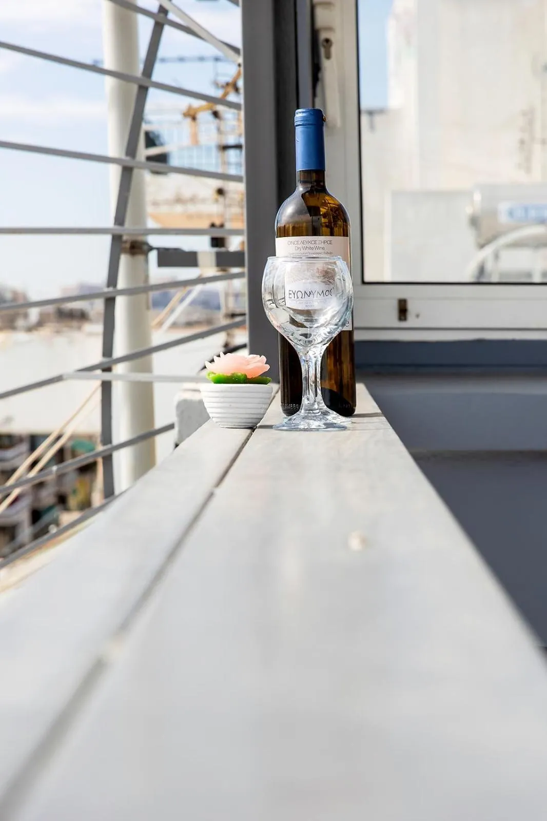 Balcony/Terrace in Aris123 by Smart Cozy Suites - Apartments in the heart of Athens - 5 minutes from metro - Available 24hr