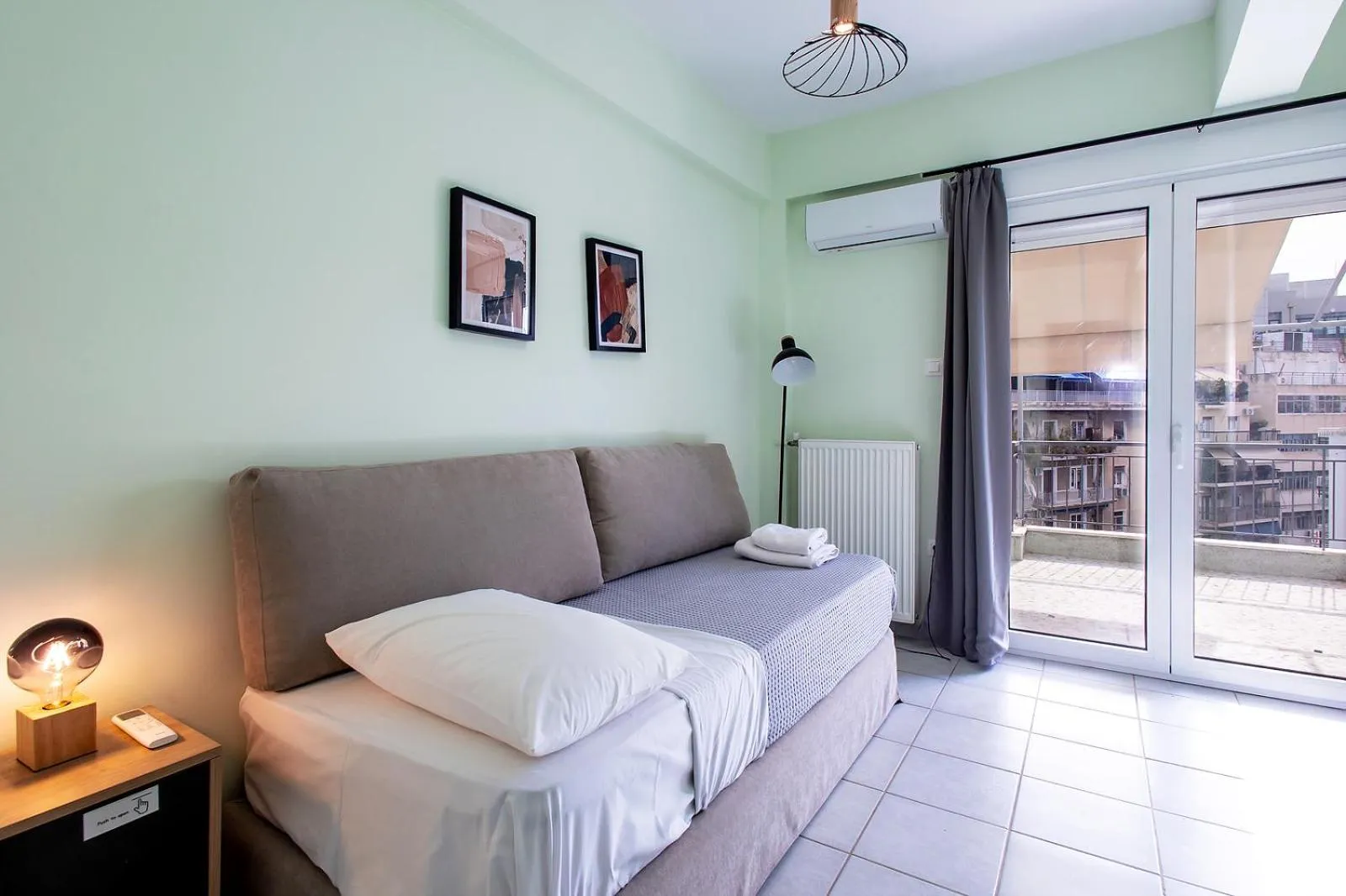 Bed in Aris123 by Smart Cozy Suites - Apartments in the heart of Athens - 5 minutes from metro - Available 24hr