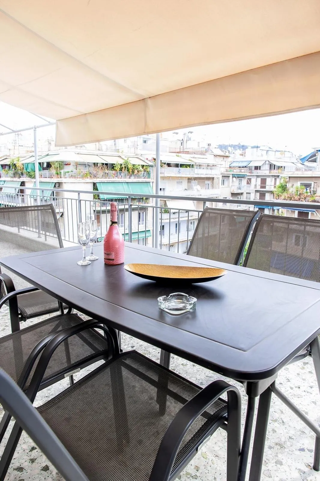 Balcony/Terrace in Aris123 by Smart Cozy Suites - Apartments in the heart of Athens - 5 minutes from metro - Available 24hr