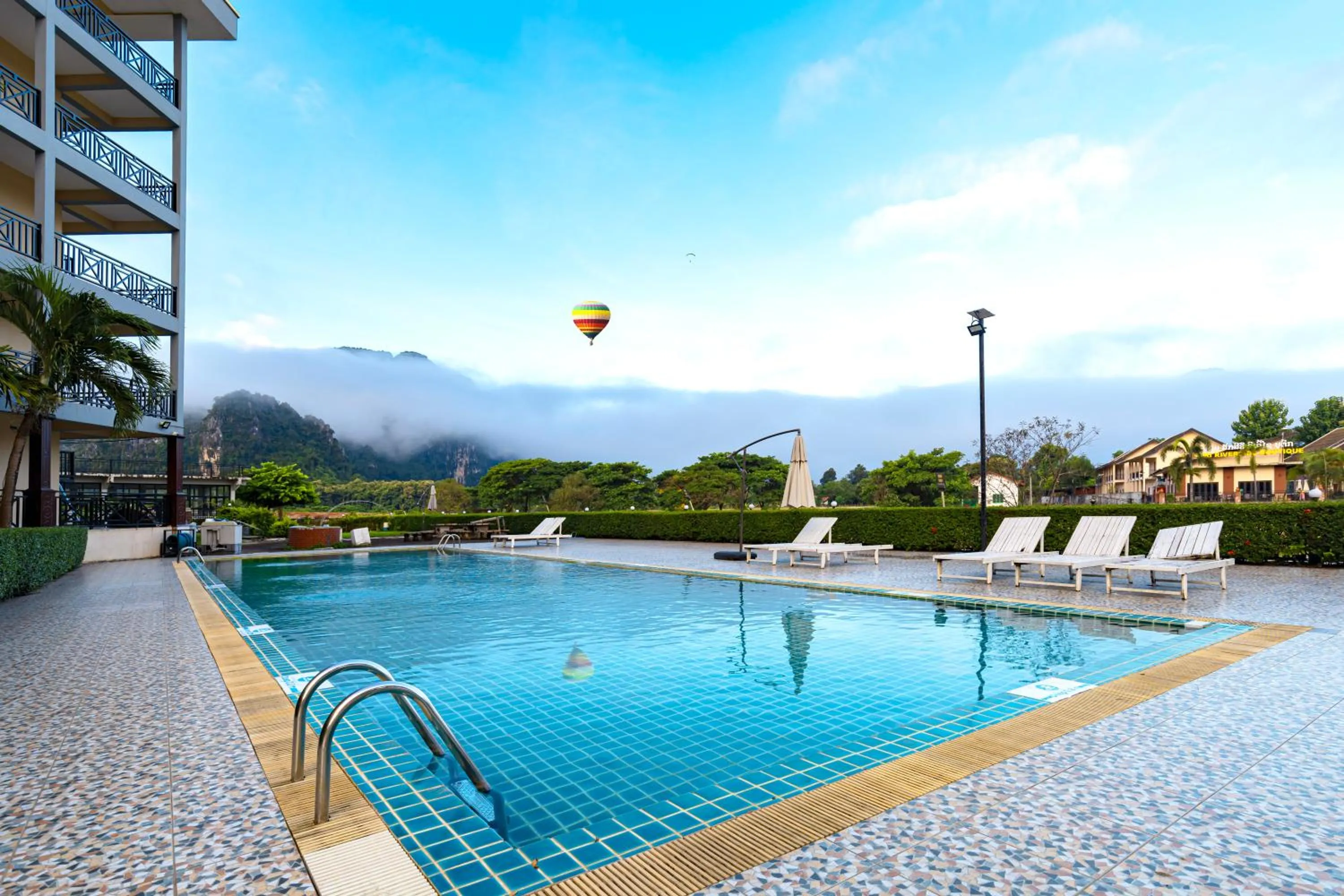 Pool view in Lisha The Grand Riverside Hotel