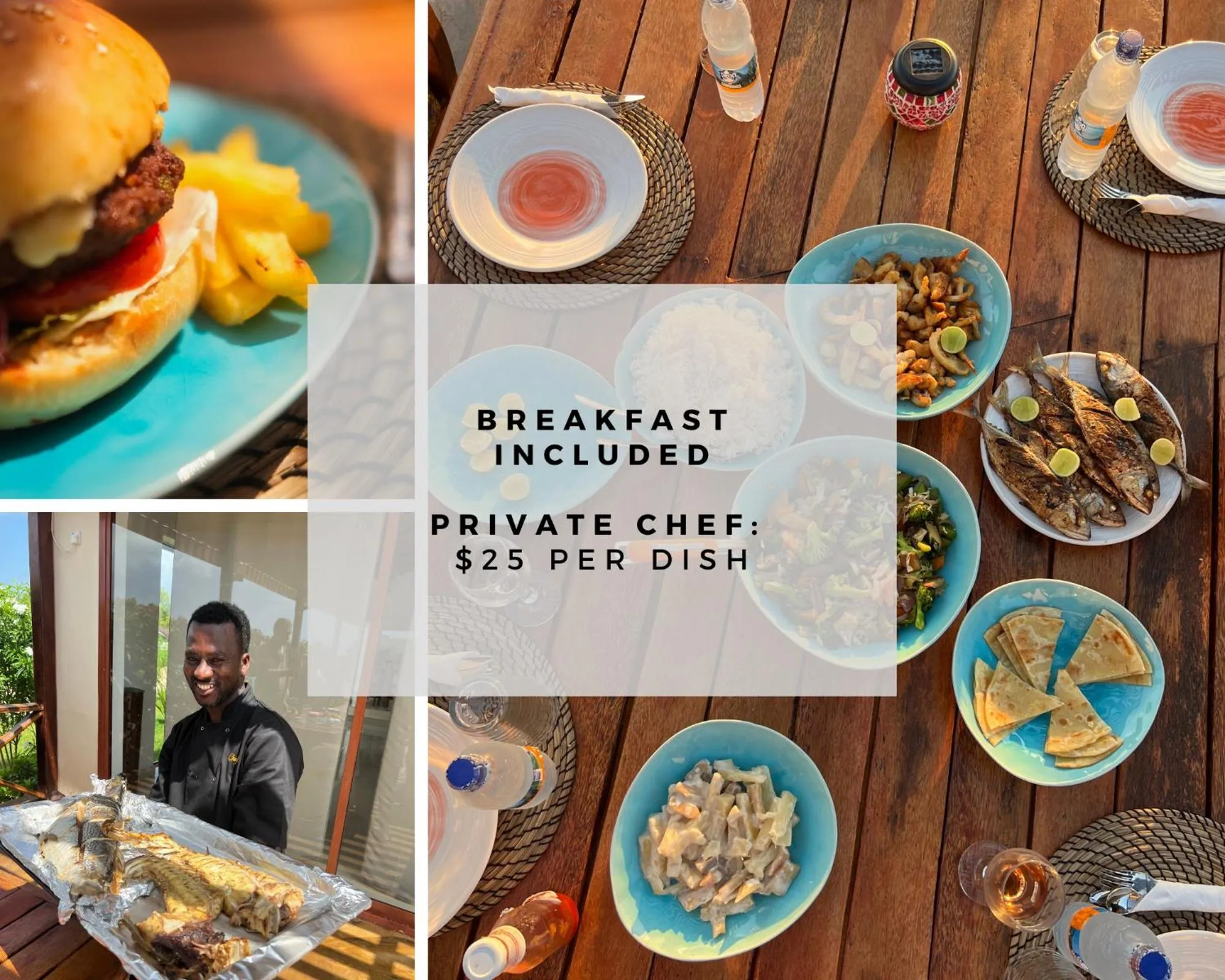 Food and drinks in The Villa of Zanzibar