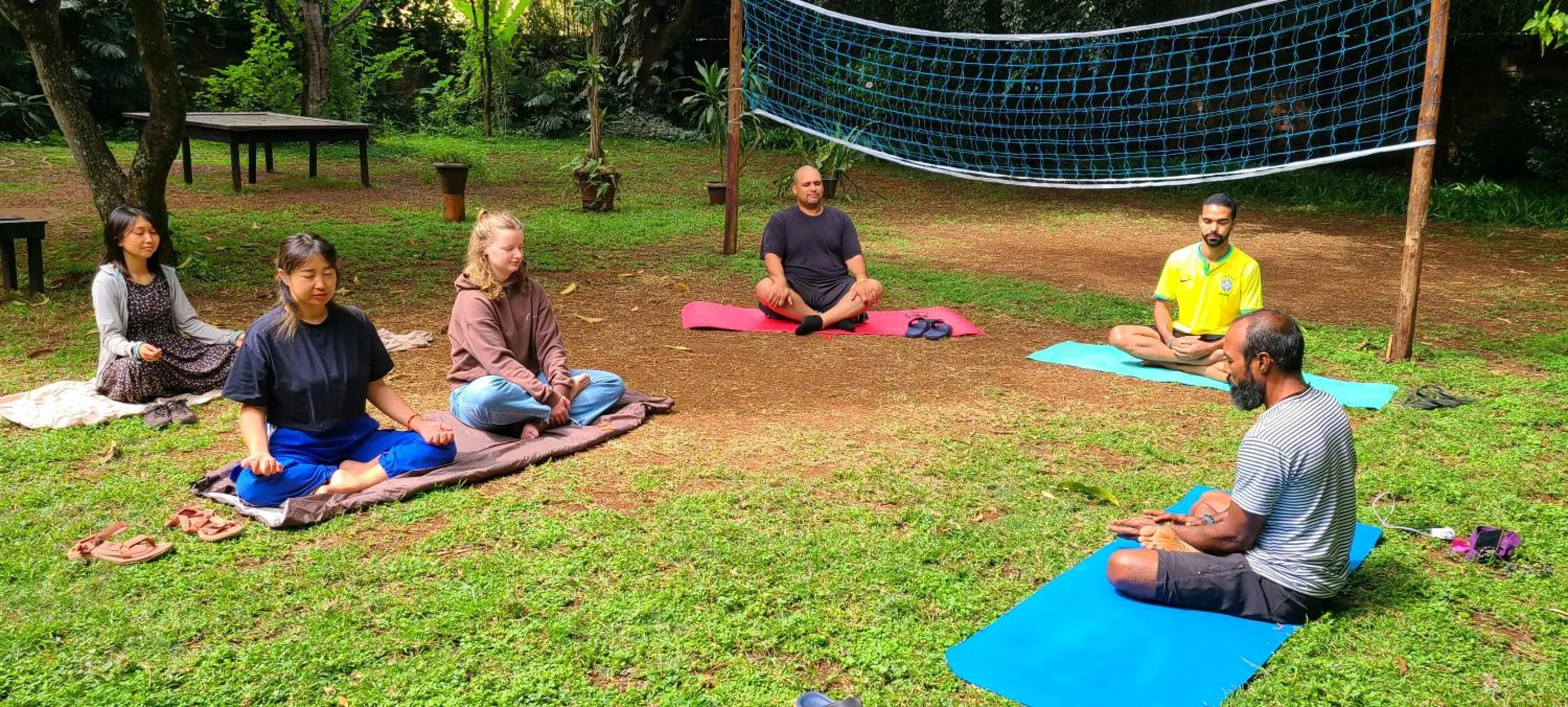 group of guests in Mad Vervet Nairobi Backpackers Hostel