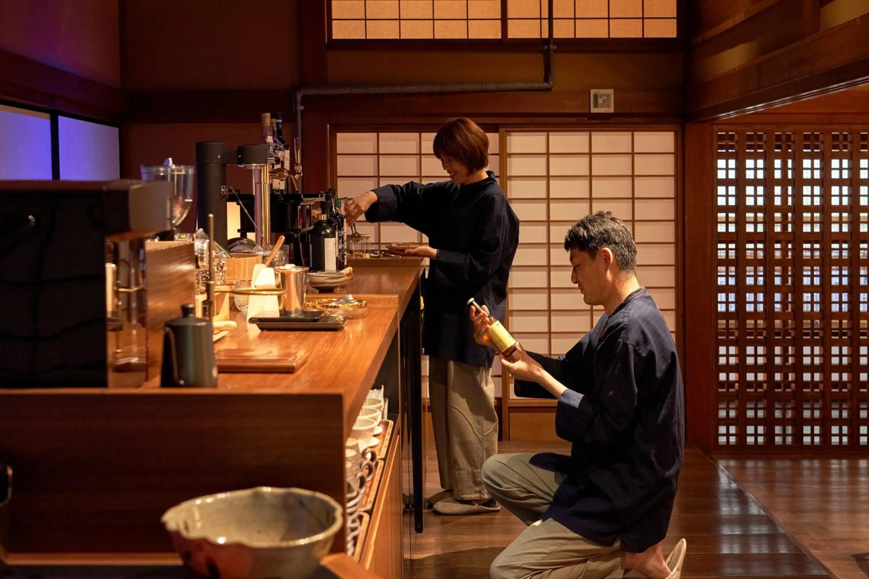 Lounge or bar in Ryokan Onomichi Nishiyama