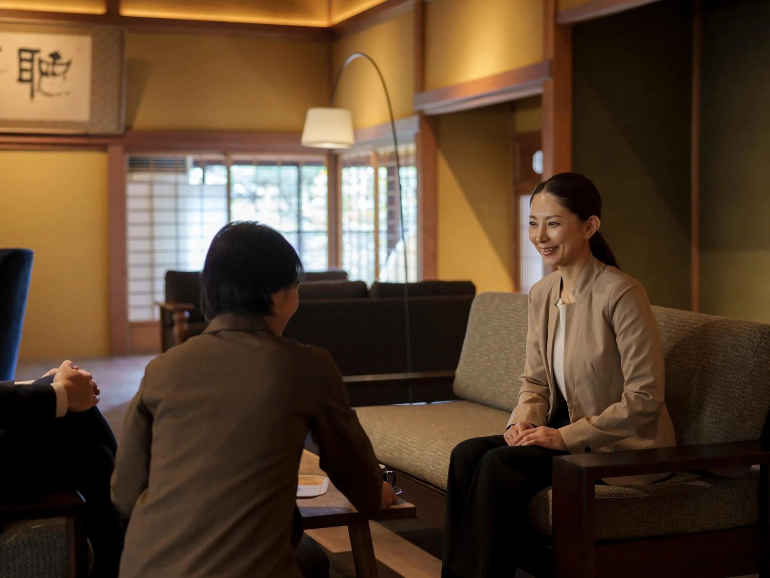 Communal lounge/ TV room in Ryokan Onomichi Nishiyama