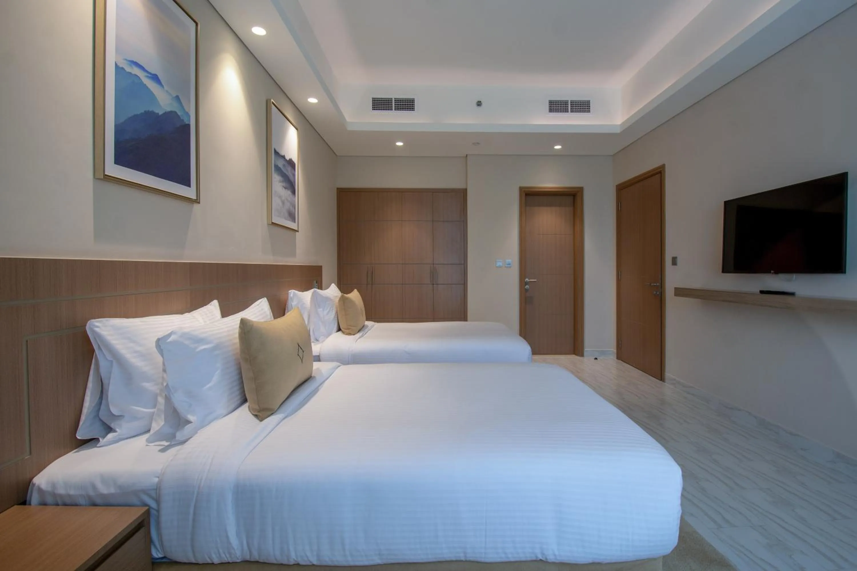 Bed in Jood Hotel Apartments