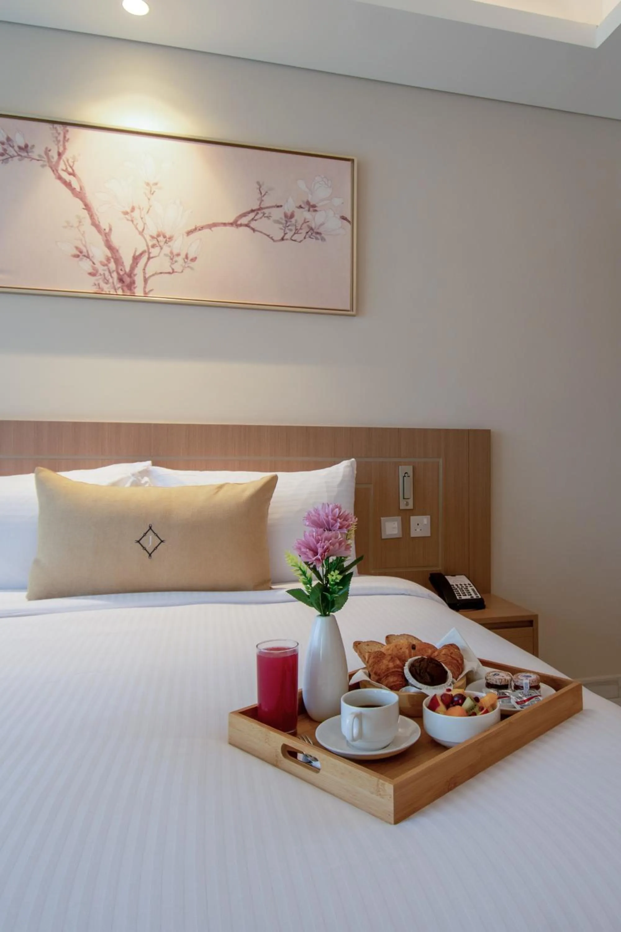 Bed in Jood Hotel Apartments