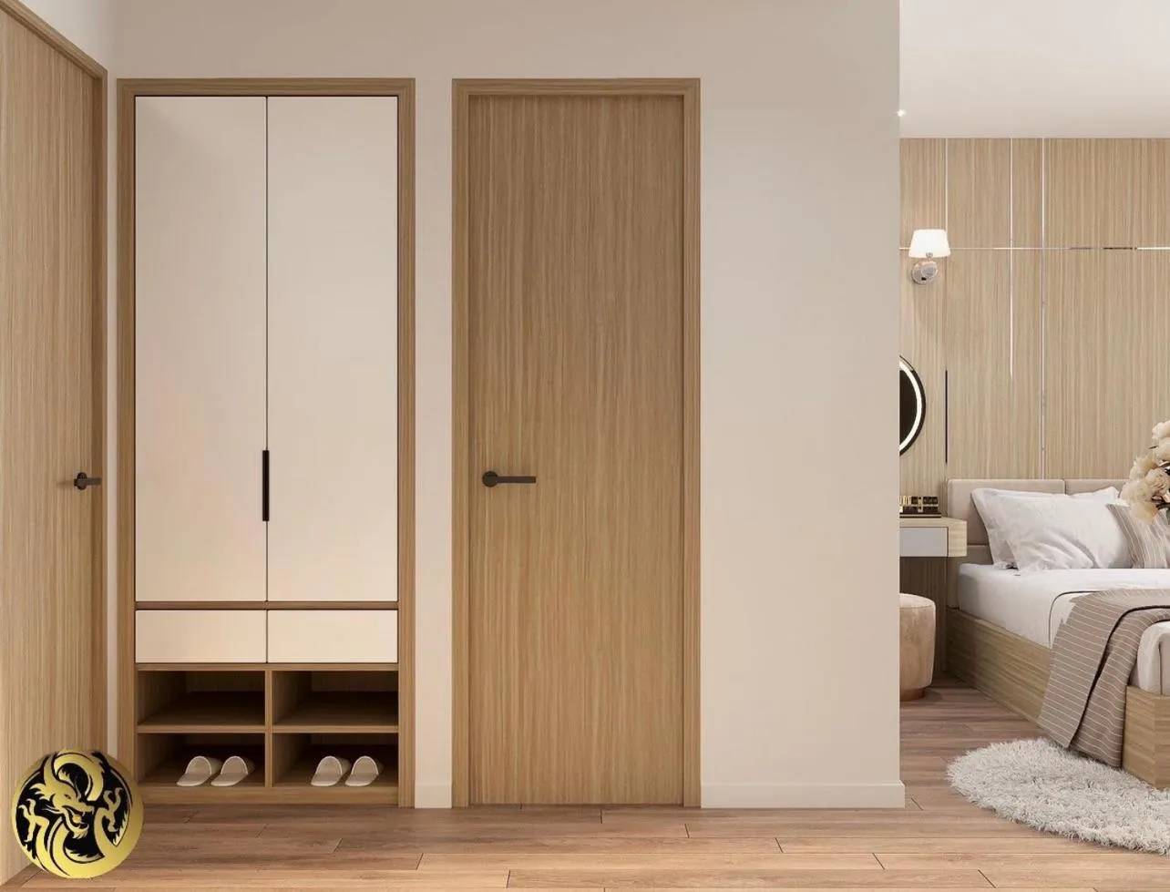 Photo of the whole room, Bed in Golden Dragon Hotel