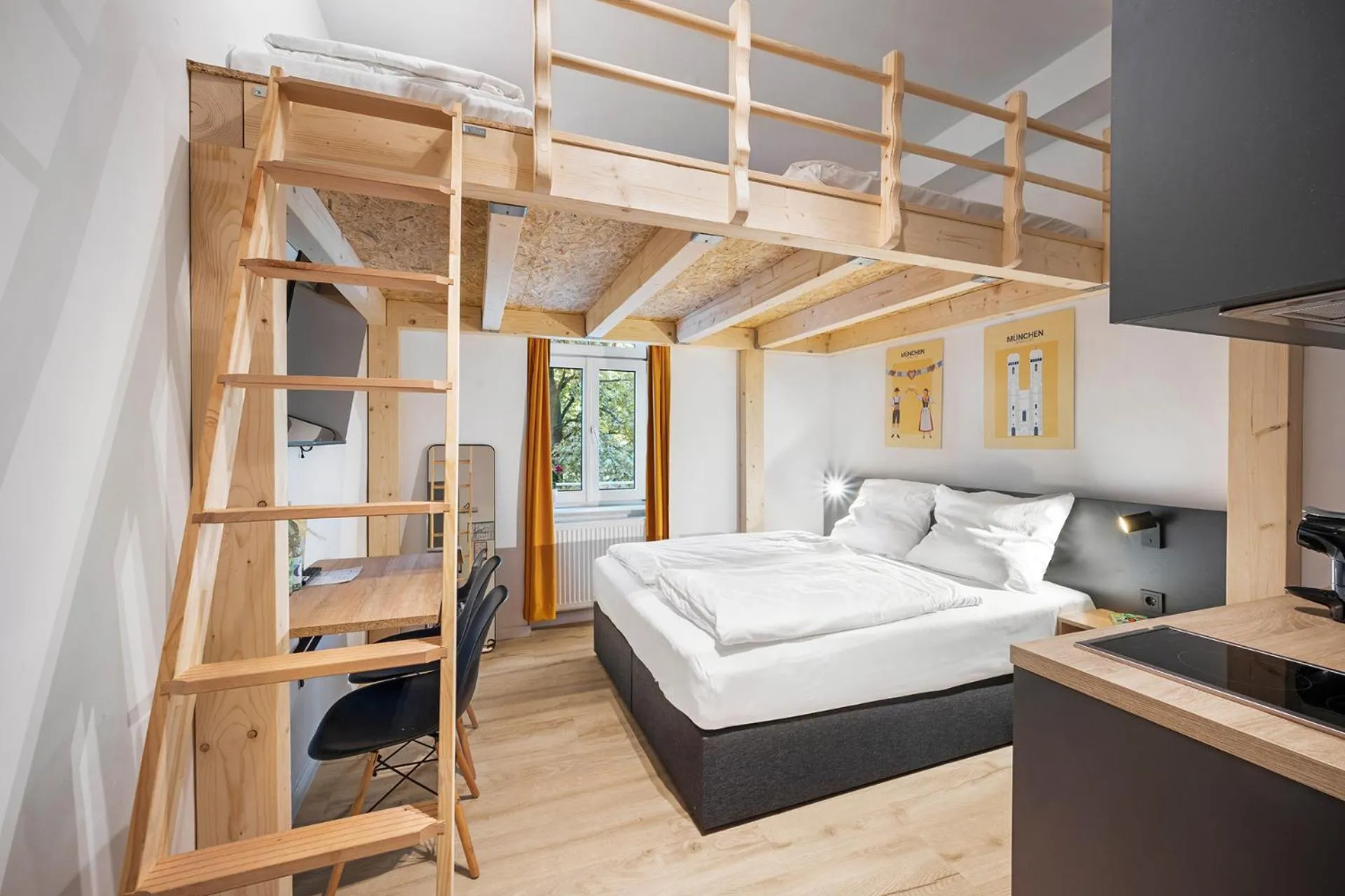 Bed in Servus Apartments by Homaris