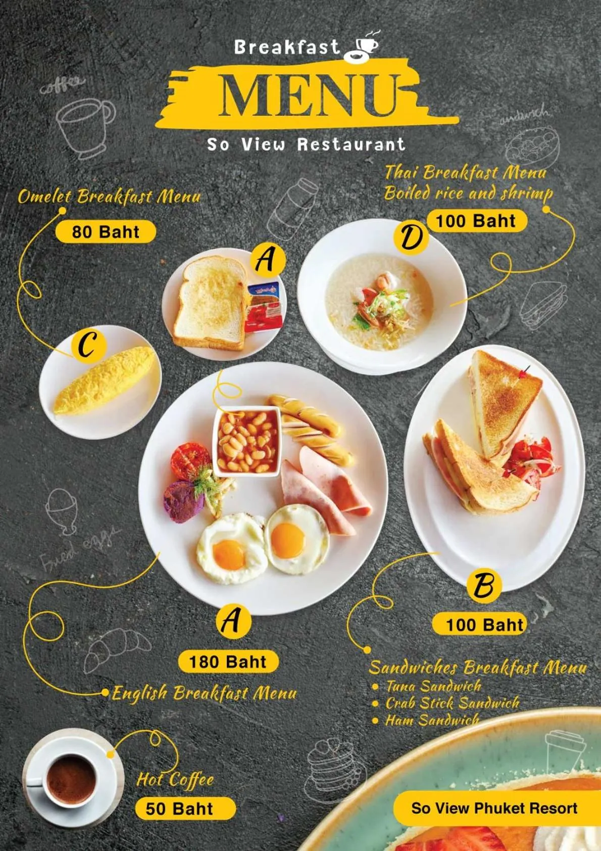 Restaurant/places to eat in So View Phuket Resort